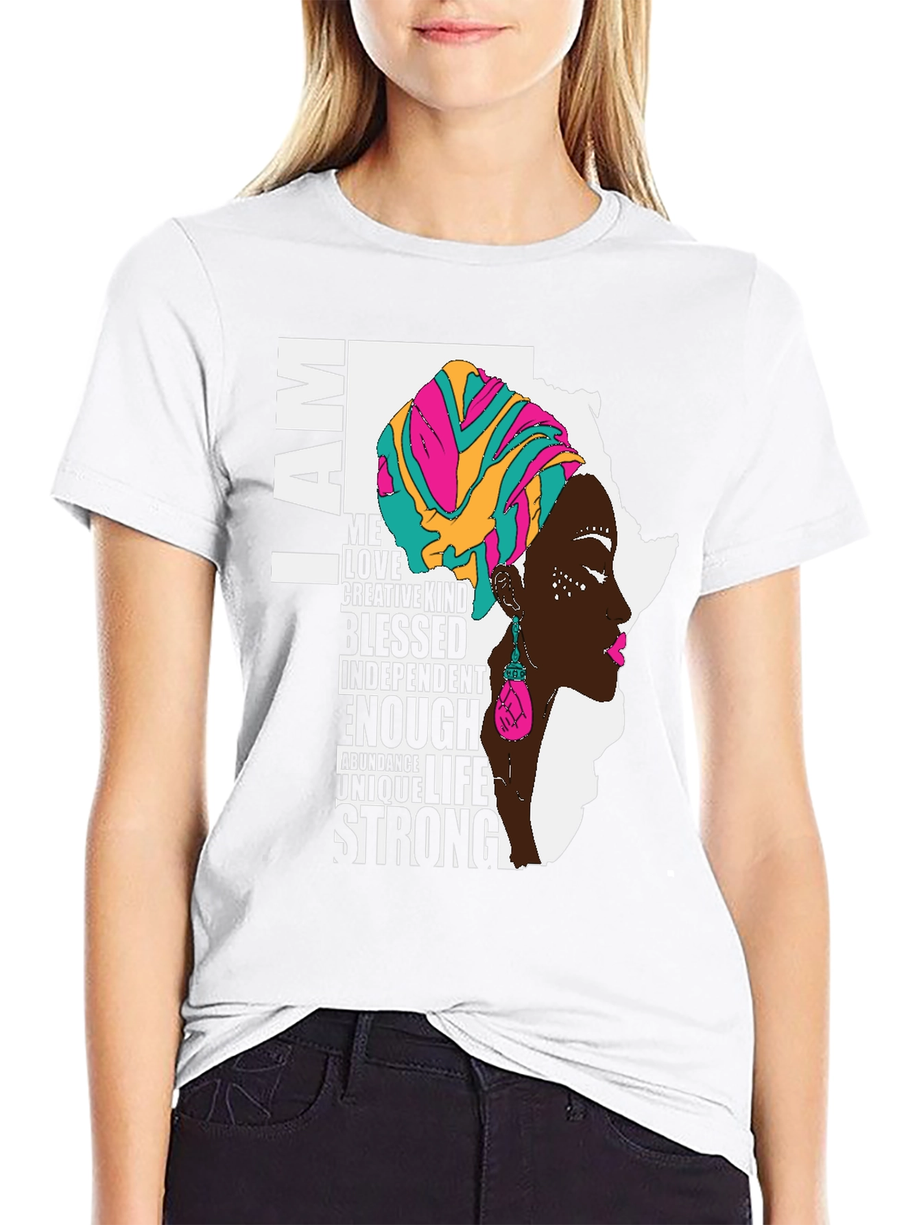 I AM Black Woman T-Shirt - Empowerment & Culture
