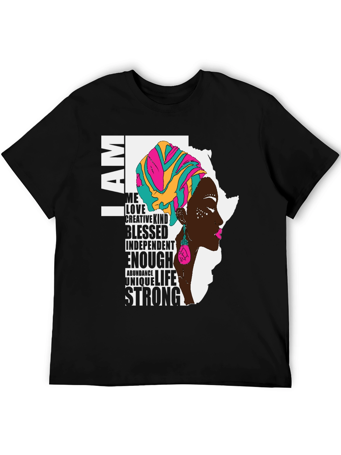 I AM Black Woman T-Shirt - Empowerment & Culture