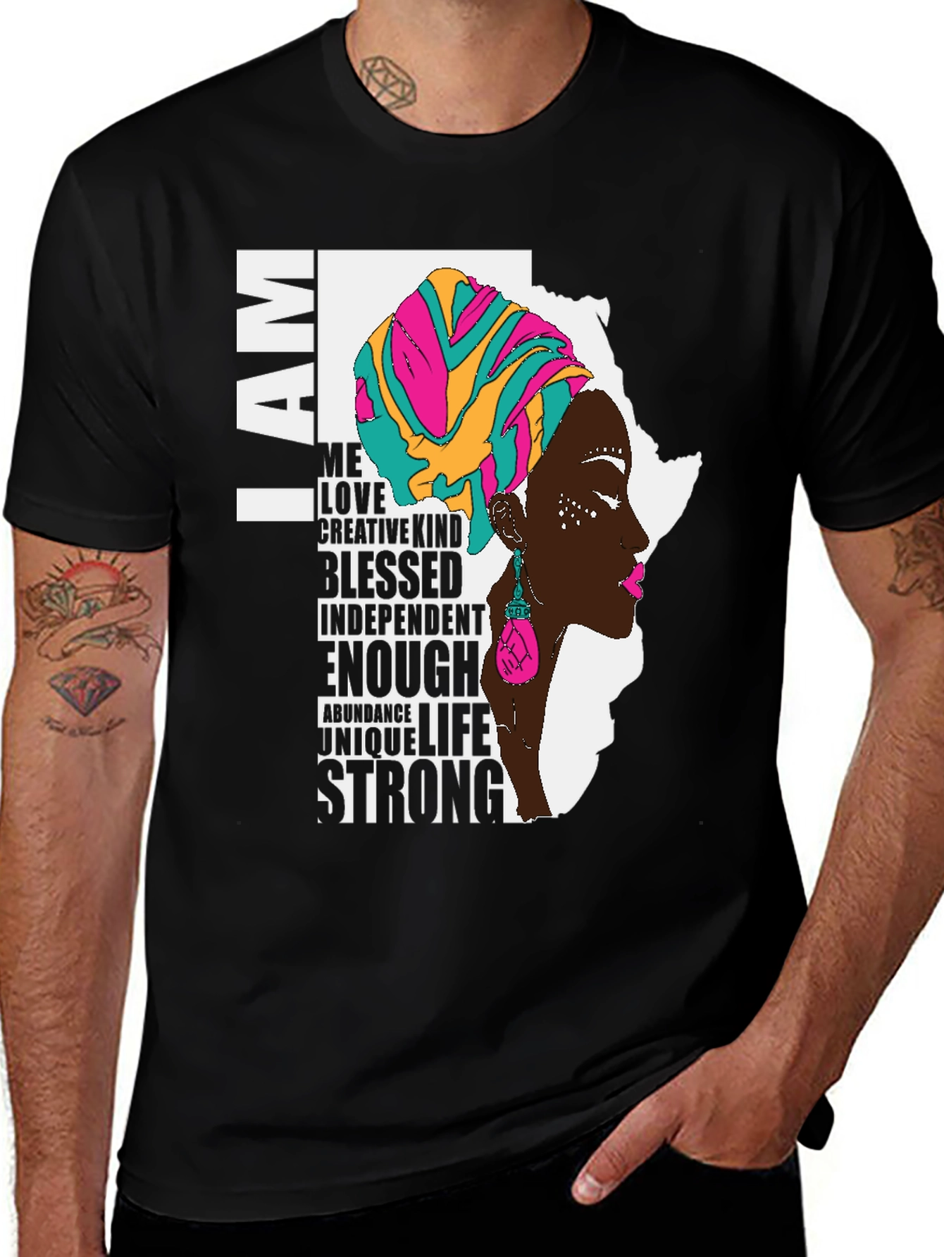 I AM Black Woman T-Shirt - Empowerment & Culture
