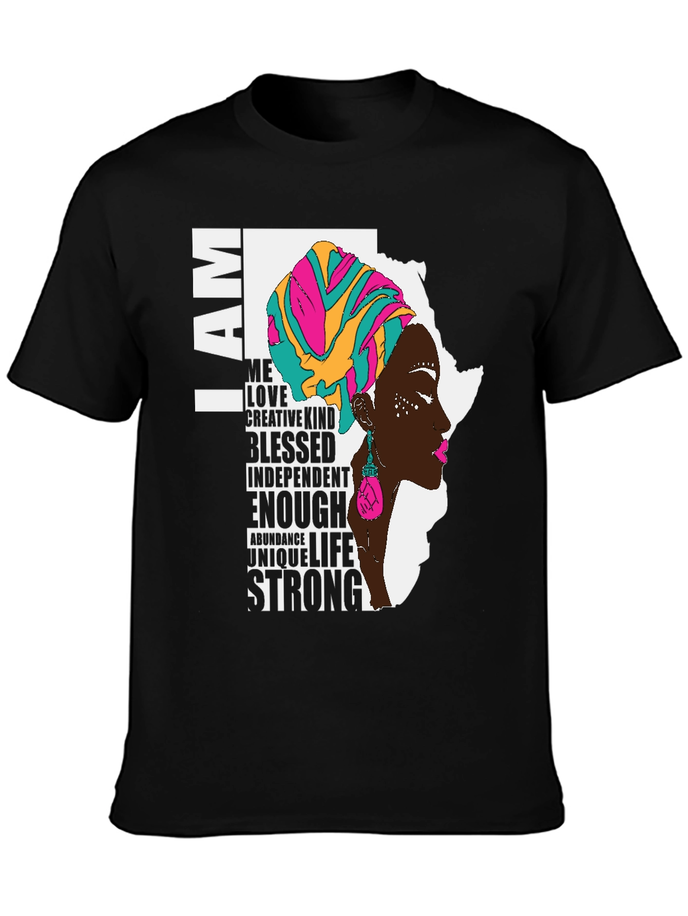I AM Black Woman T-Shirt - Empowerment & Culture