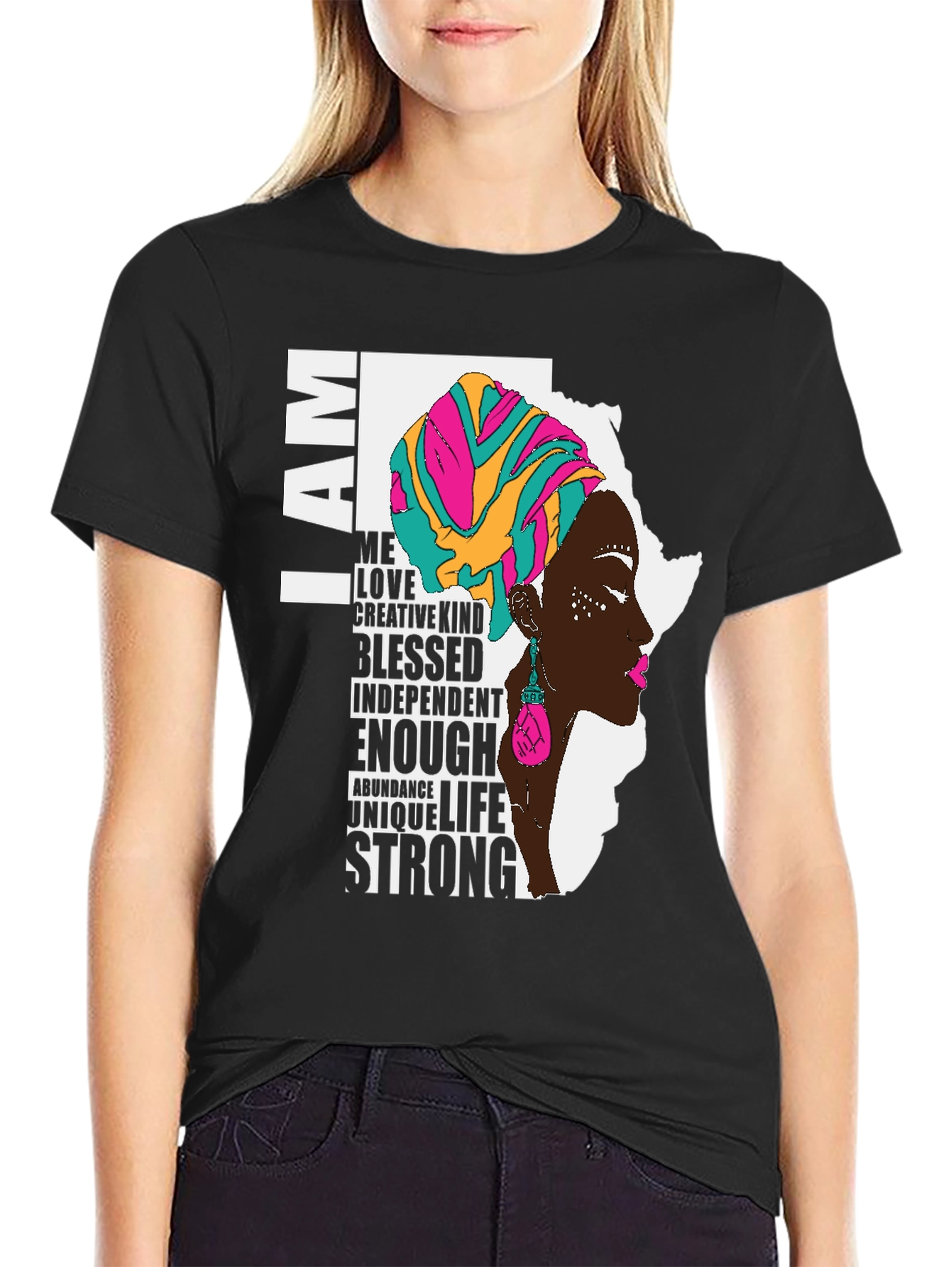 I AM Black Woman T-Shirt - Empowerment & Culture