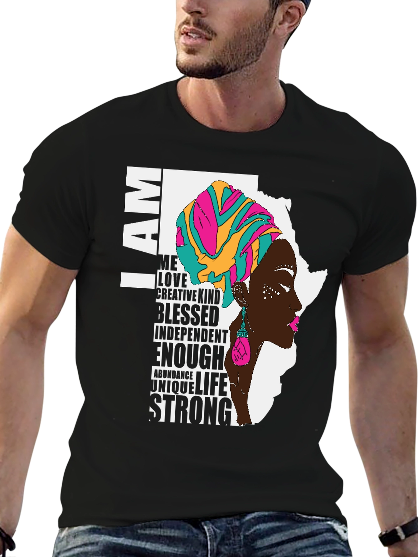 I AM Black Woman T-Shirt - Empowerment & Culture
