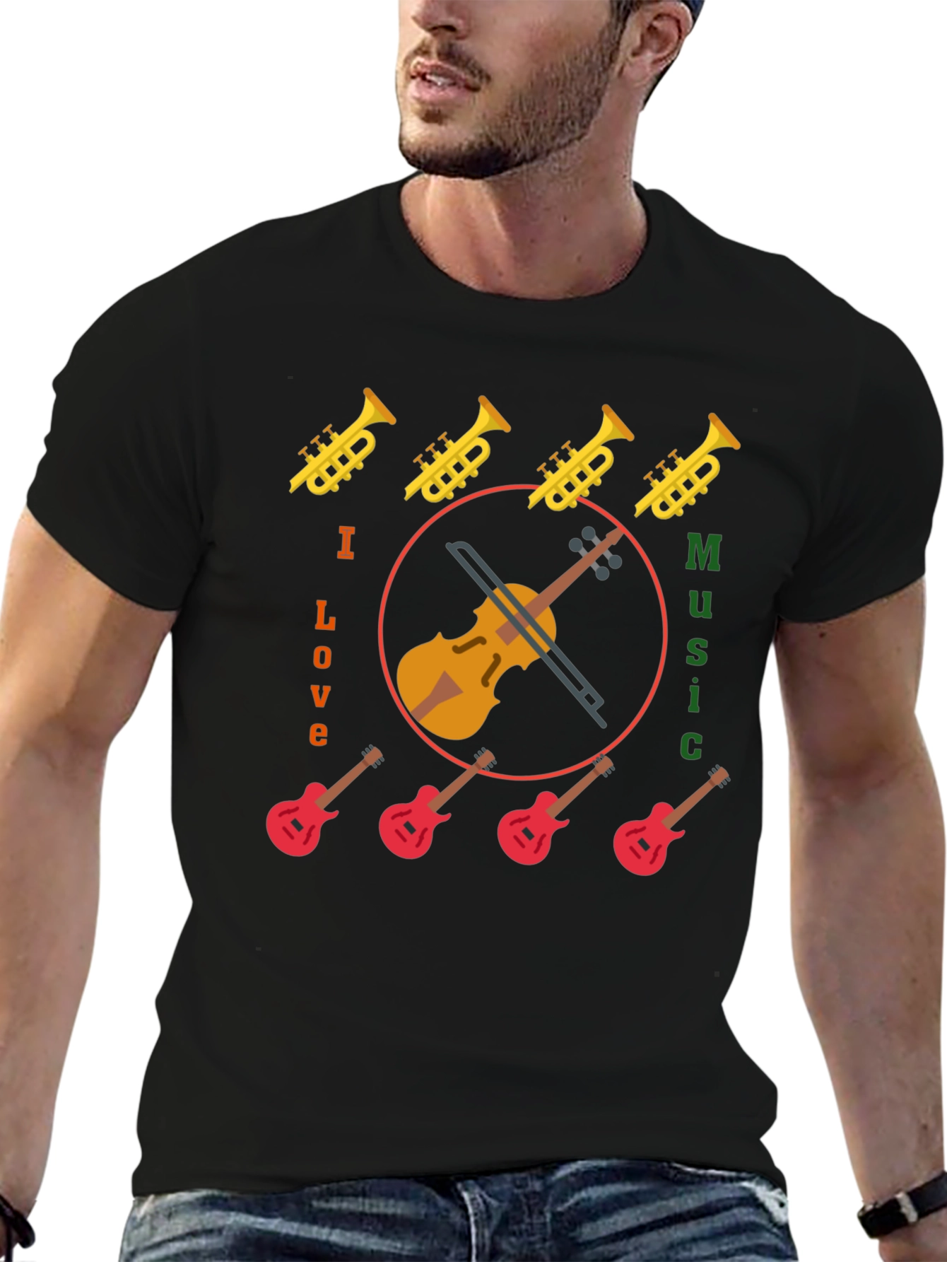 I Love Music Graphic Tee