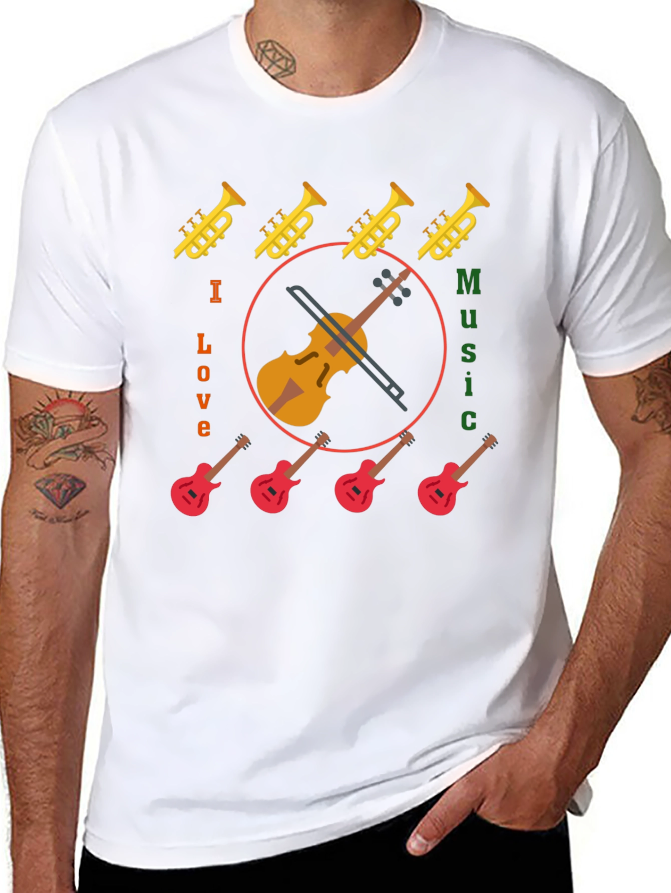 I Love Music Graphic Tee
