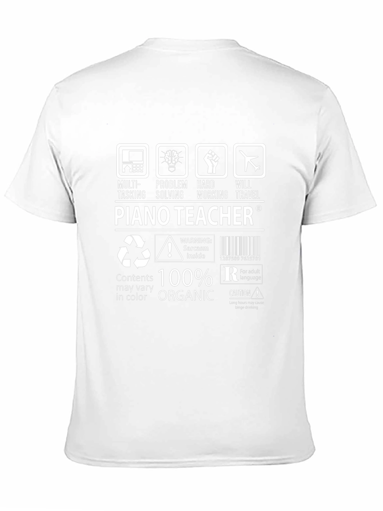 Piano Teacher Funny Graphic T-Shirt