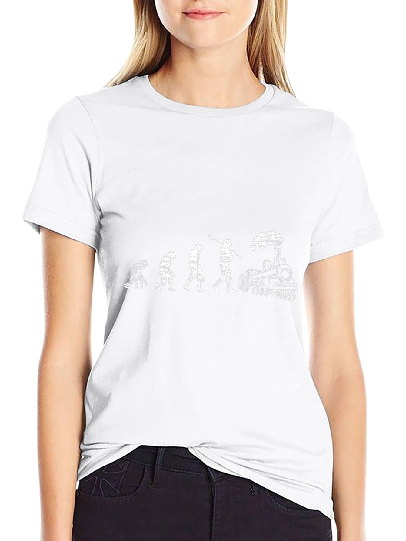 Evolution to Trains Black T-Shirt