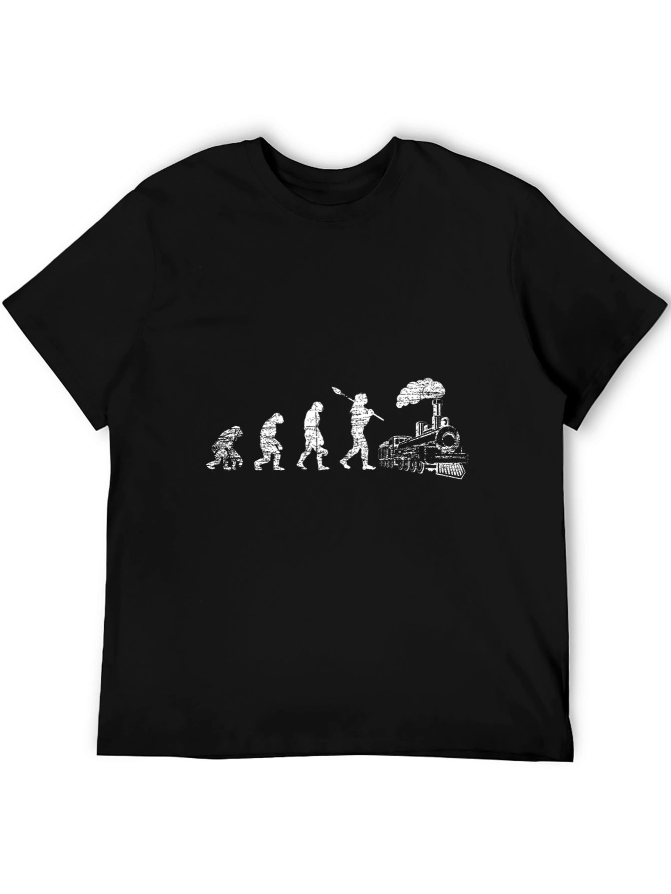 Evolution to Trains Black T-Shirt