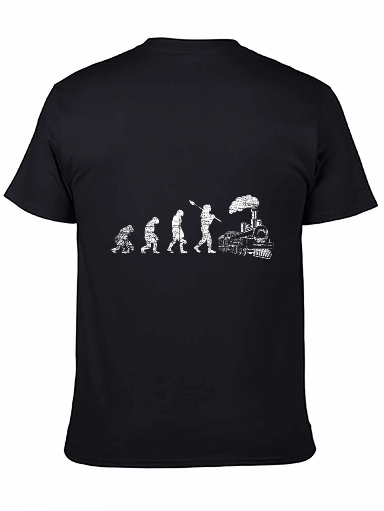 Evolution to Trains Black T-Shirt