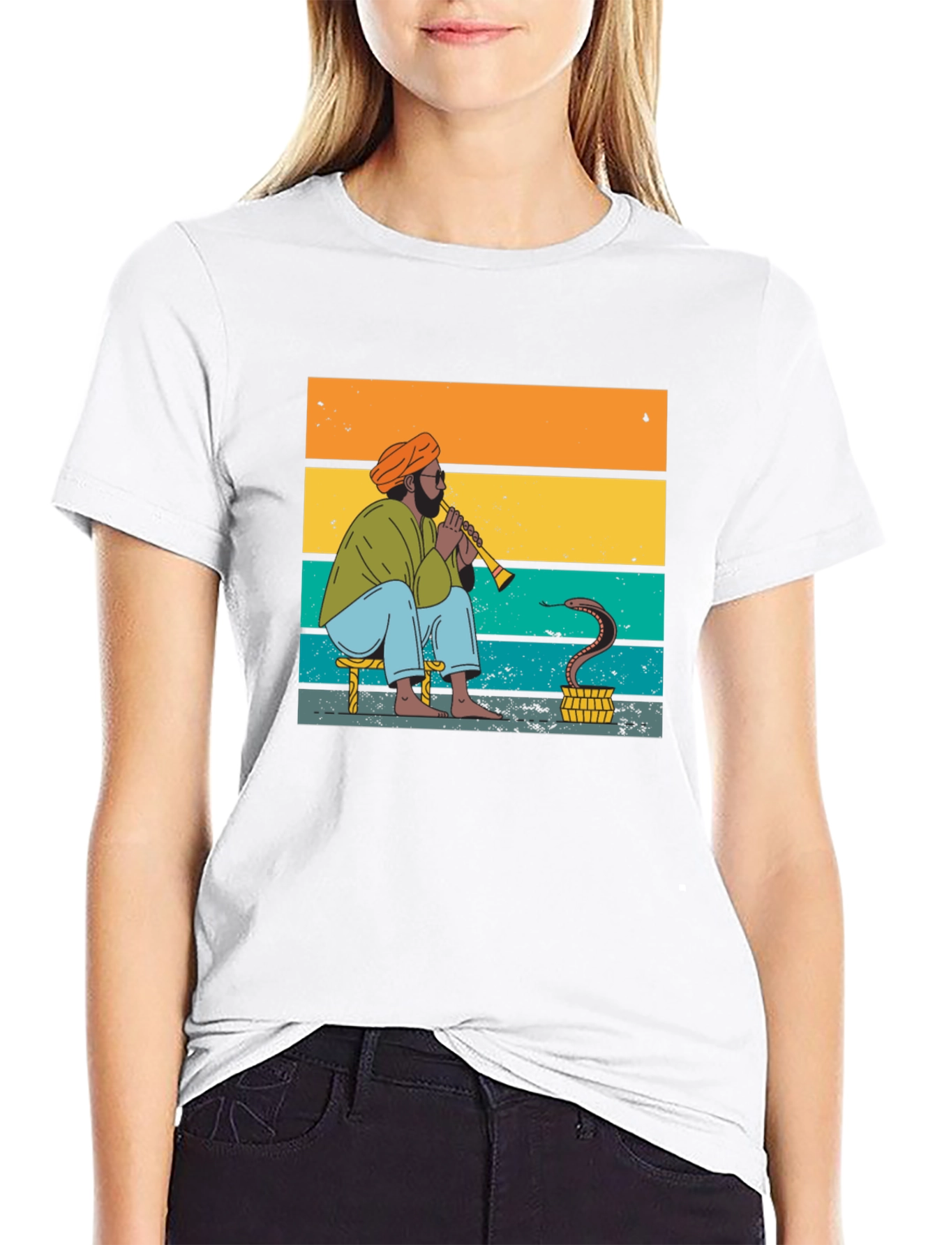 Snake Charmer Tee - Retro Style Graphic T-Shirt