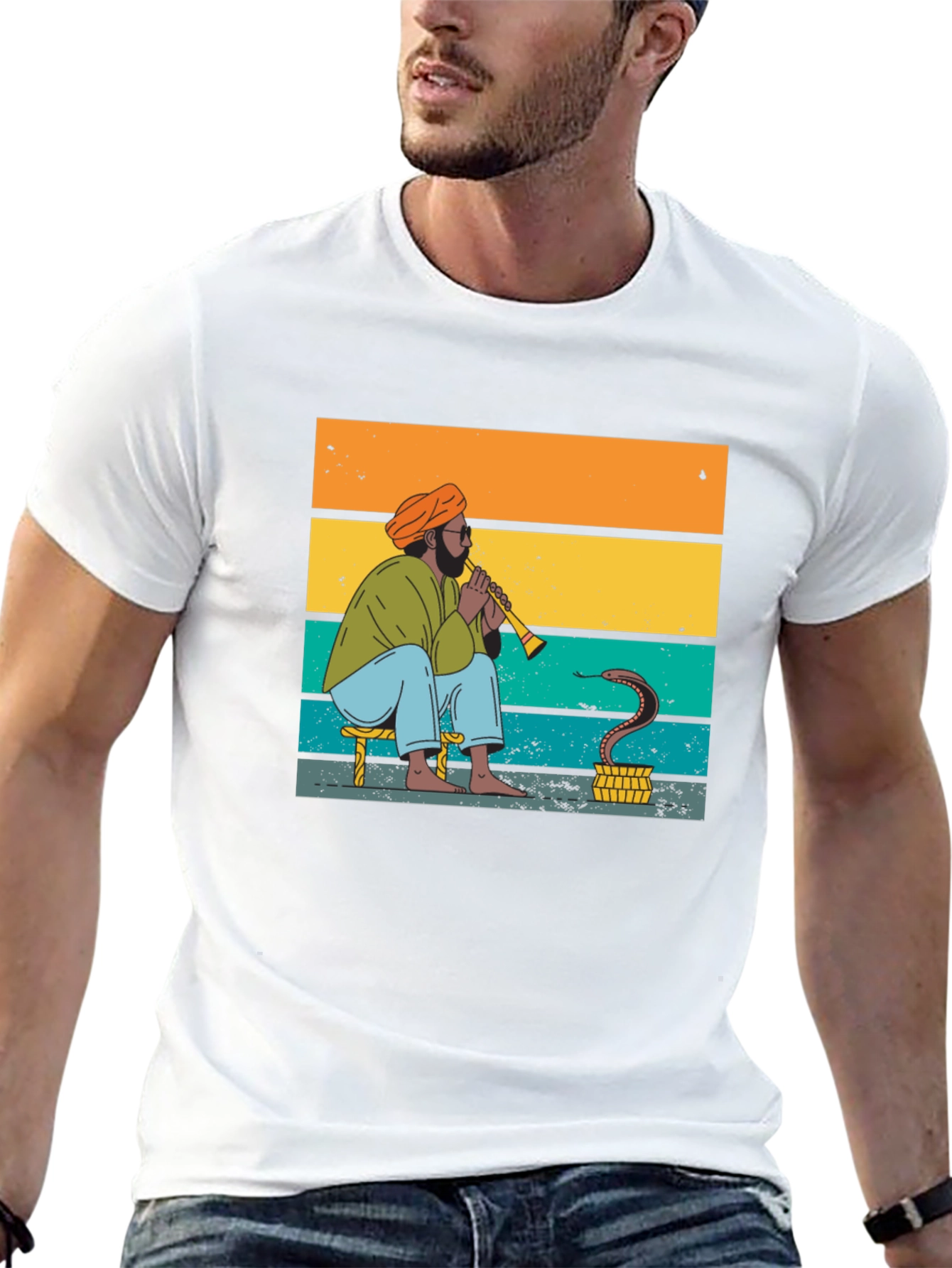 Snake Charmer Tee - Retro Style Graphic T-Shirt