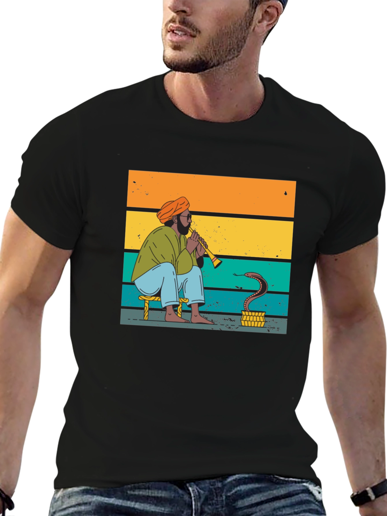 Snake Charmer Tee - Retro Style Graphic T-Shirt