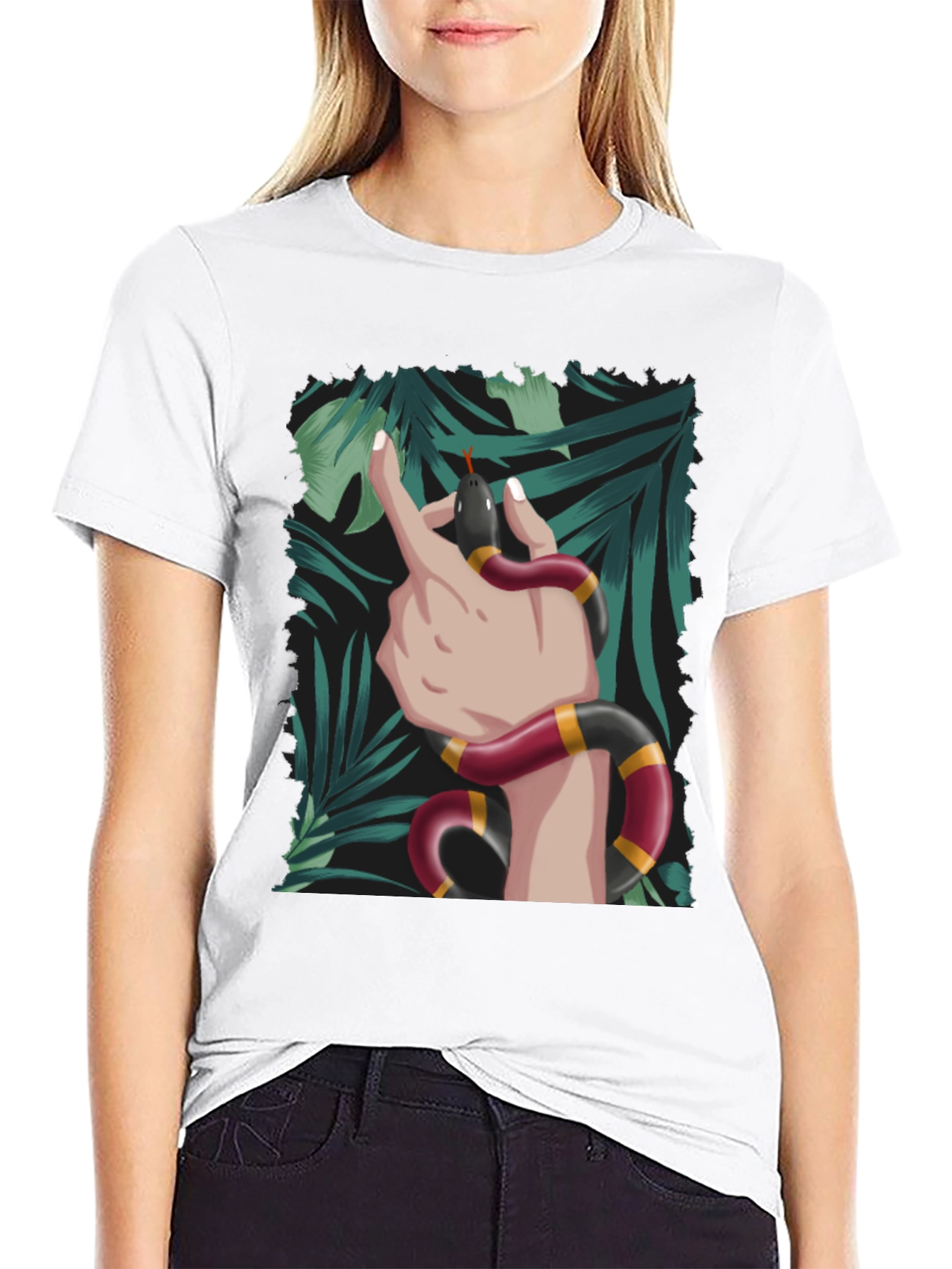 Tropical Snake Graphic Tee