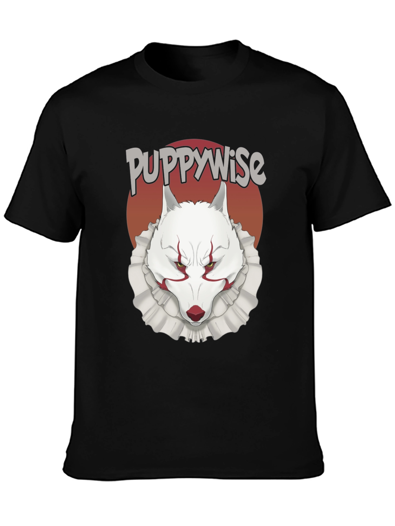 Puppywise T-Shirt: Horror Wolf Clown Tee