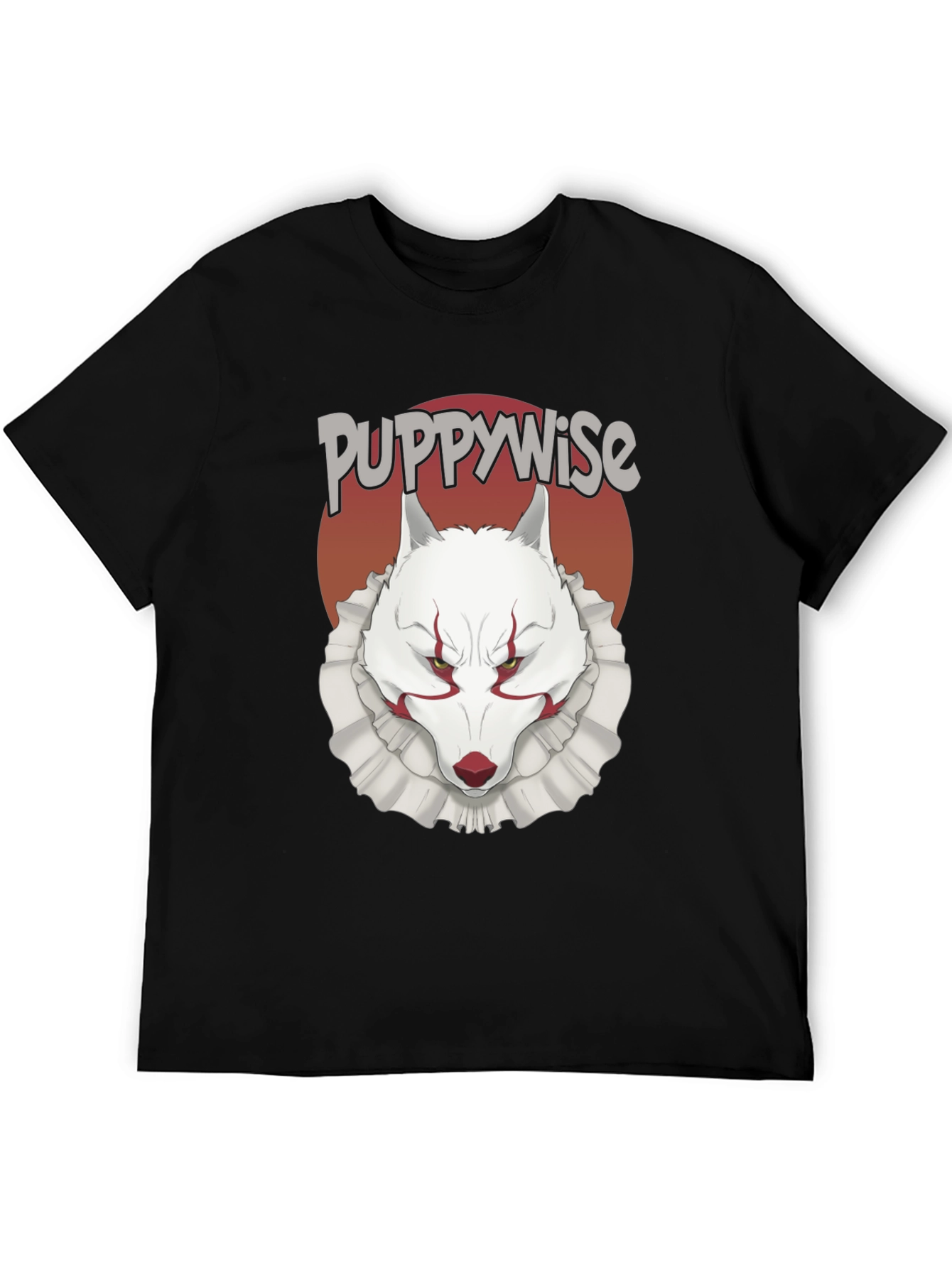 Puppywise T-Shirt: Horror Wolf Clown Tee