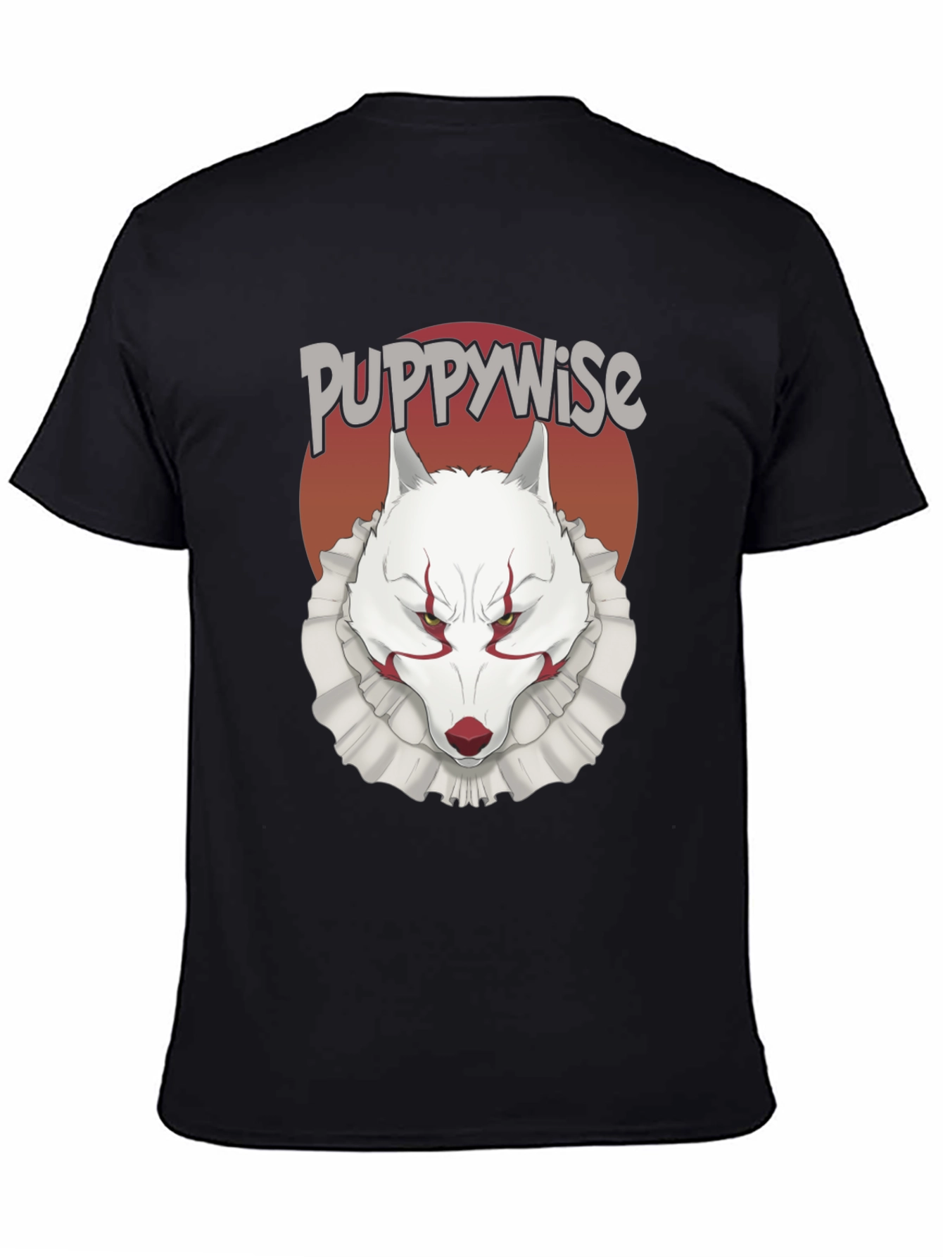 Puppywise T-Shirt: Horror Wolf Clown Tee