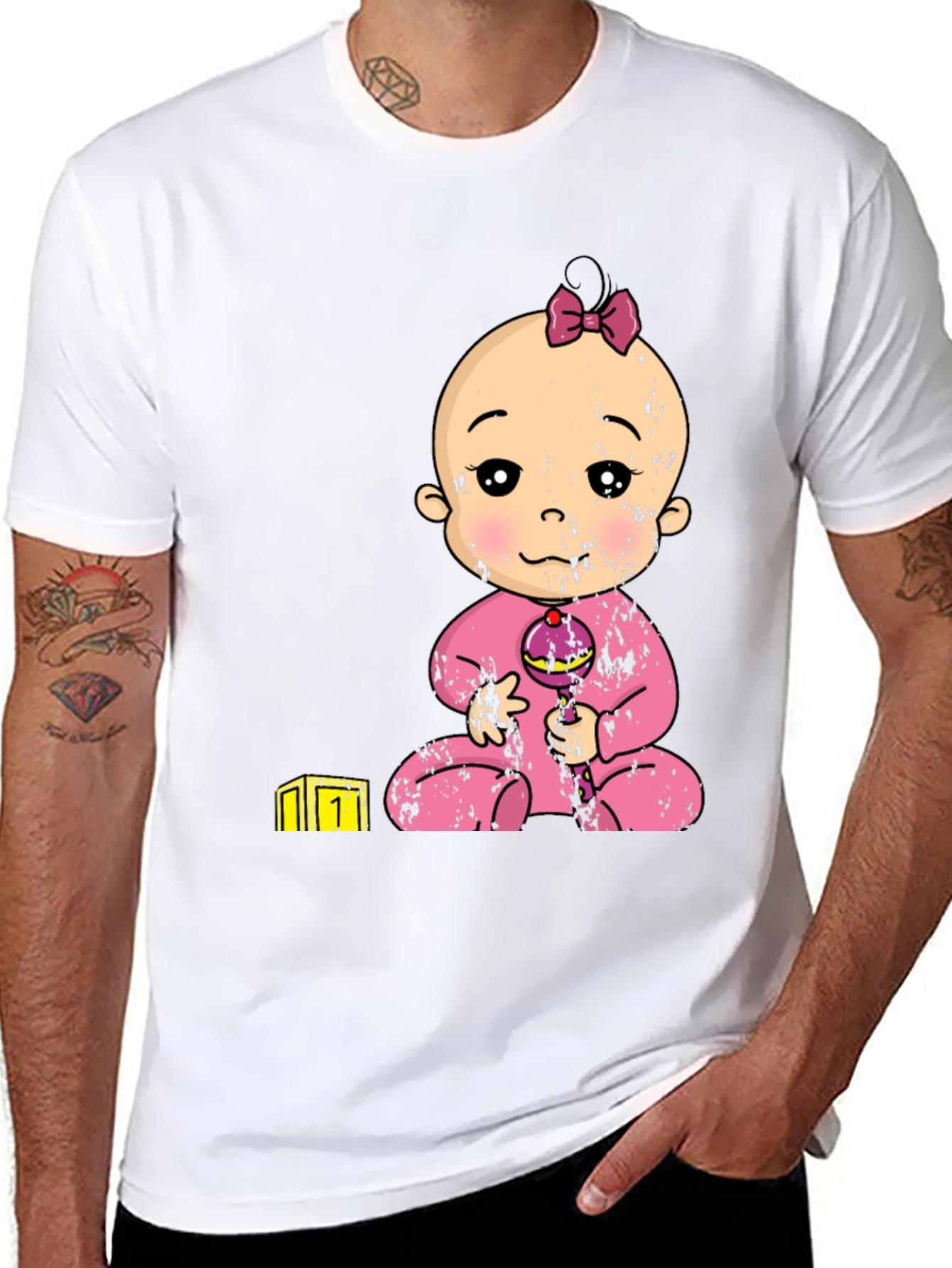 Baby Girl Graphic Tee - Black