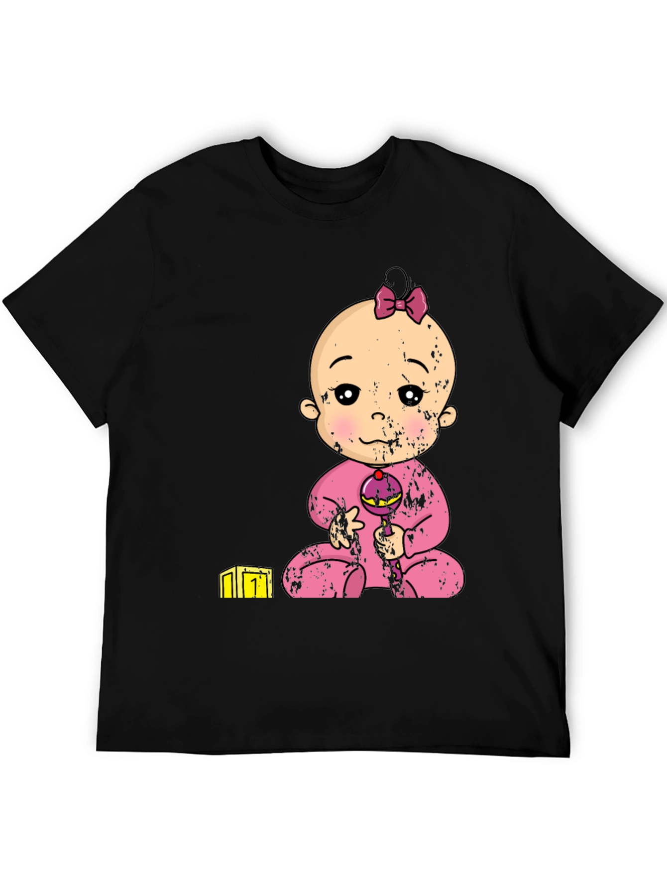 Baby Girl Graphic Tee - Black