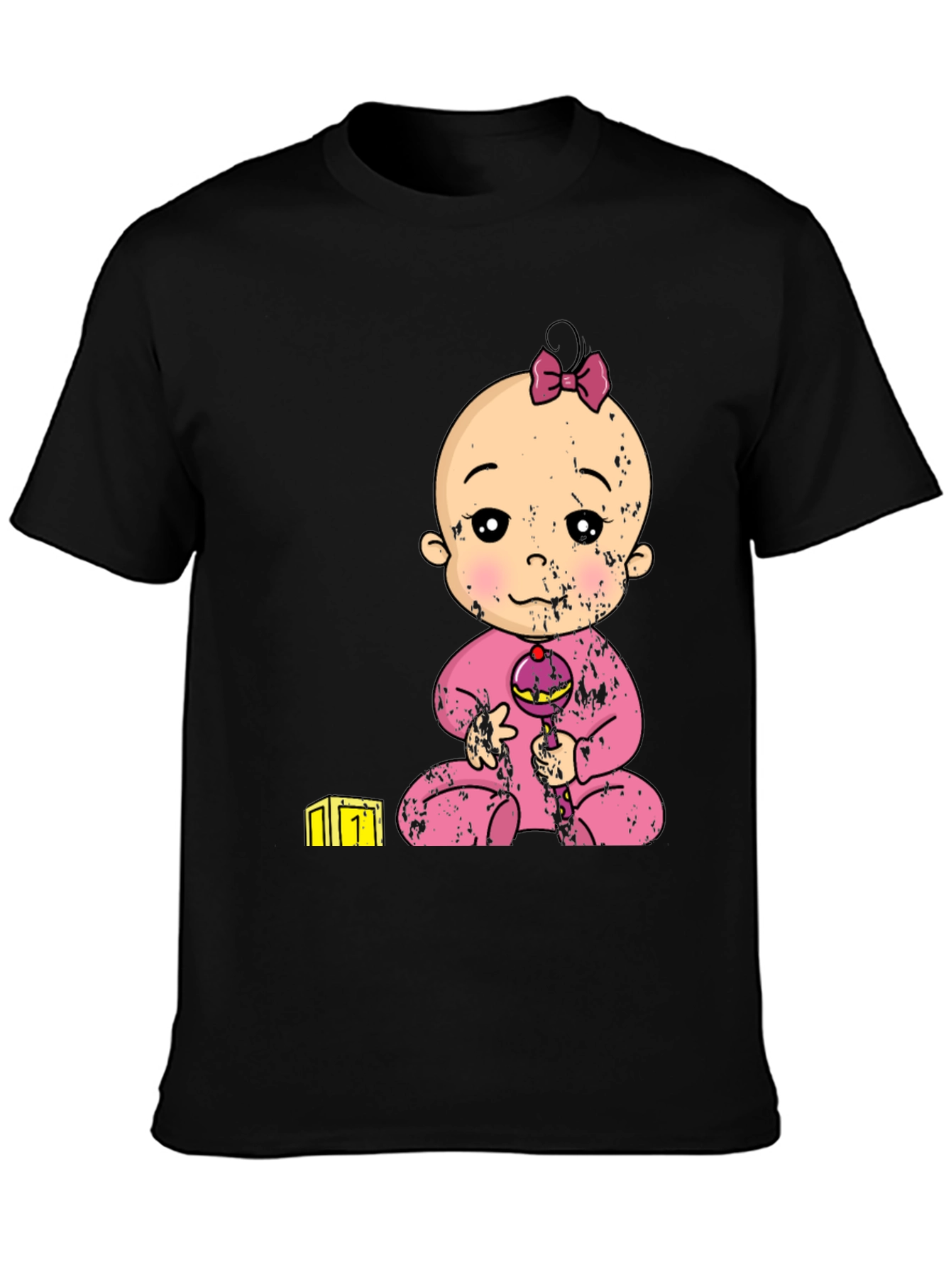 Baby Girl Graphic Tee - Black