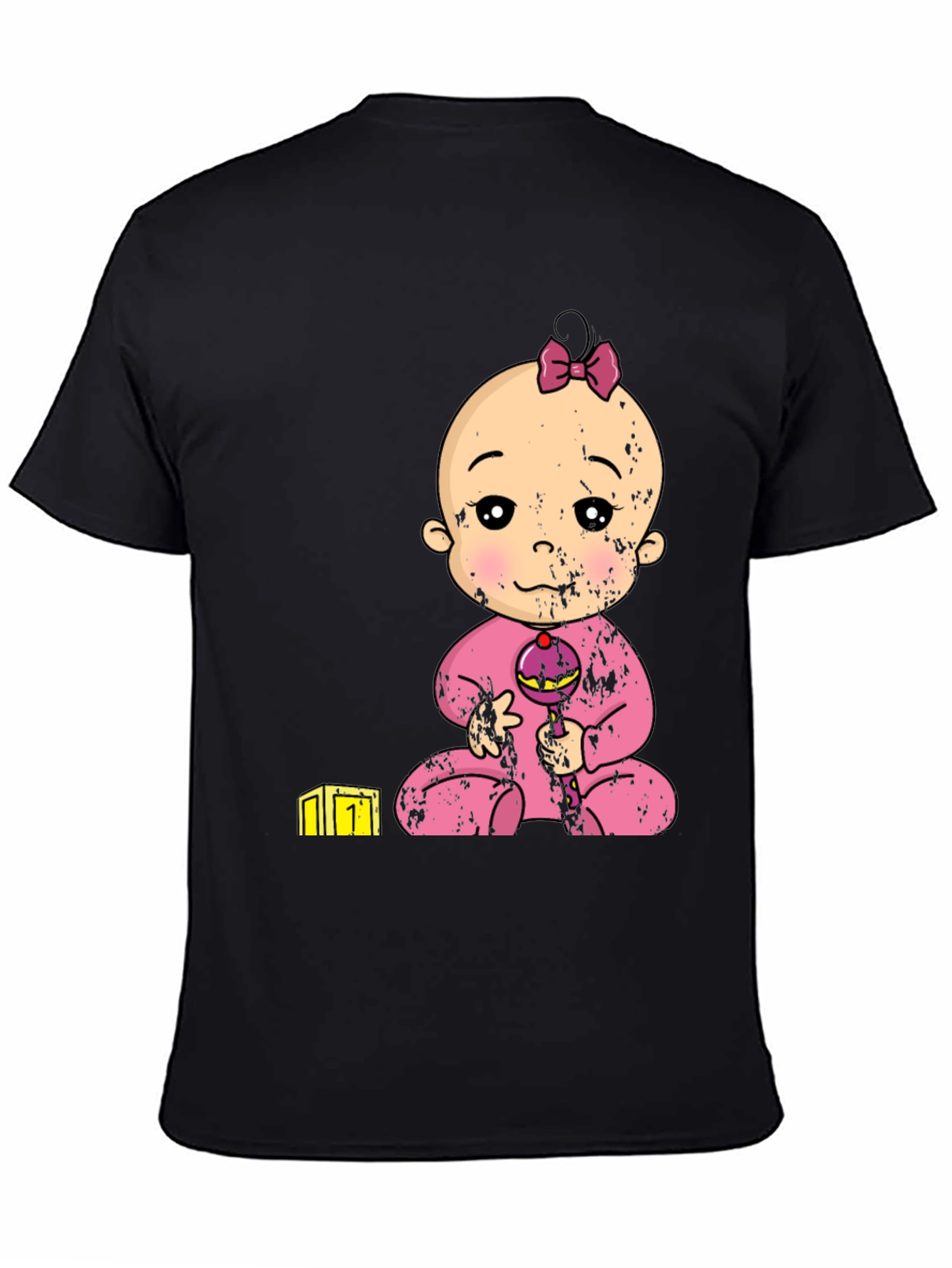 Baby Girl Graphic Tee - Black