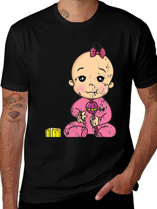 Baby Girl Graphic Tee - Black