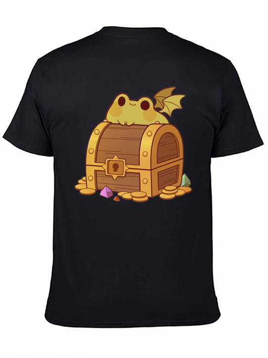 Frog Dragon on Treasure Chest Graphic Tee