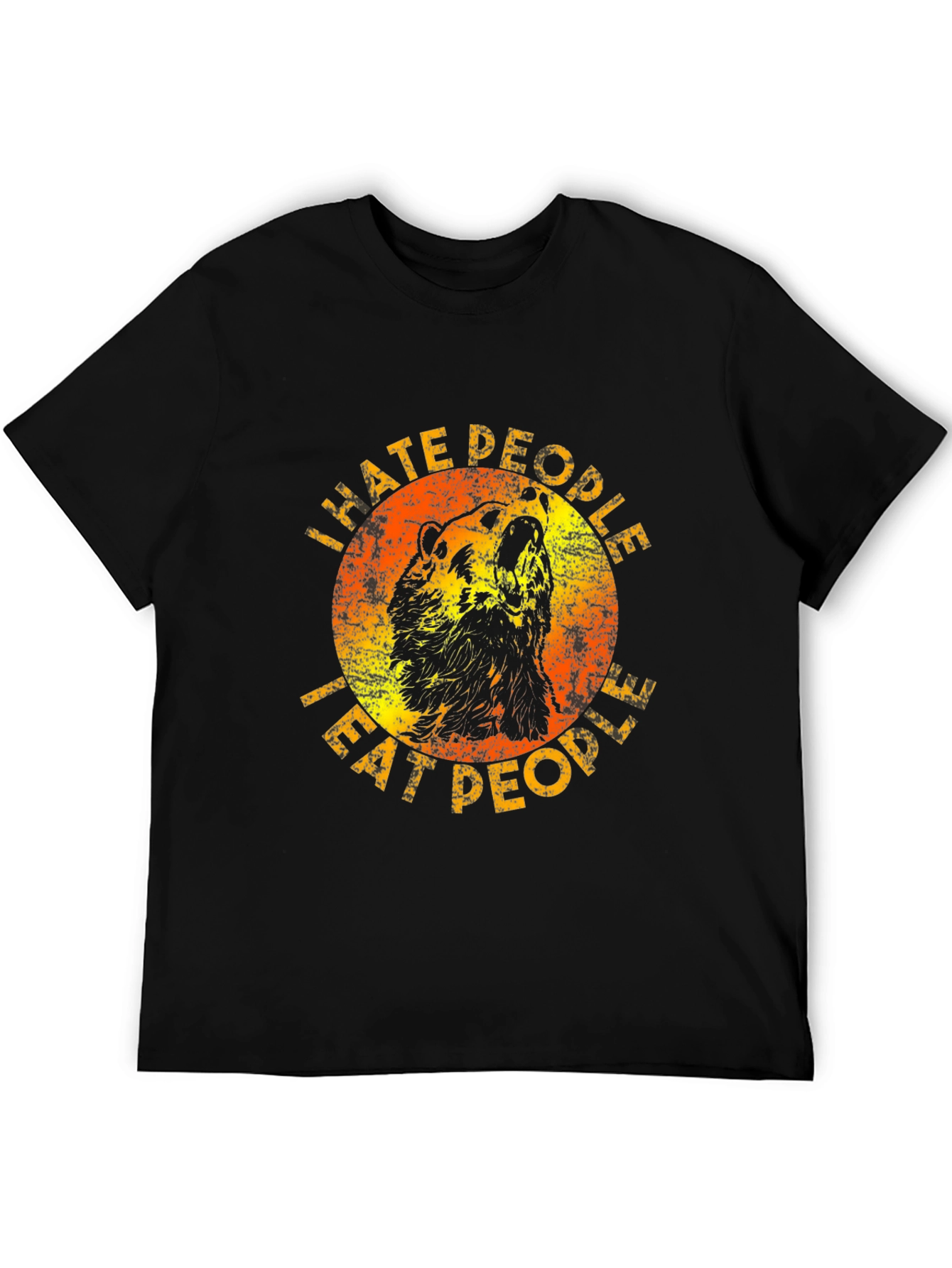 I Hate People Graphic Tee - Sarcastic Bear T-Shirt