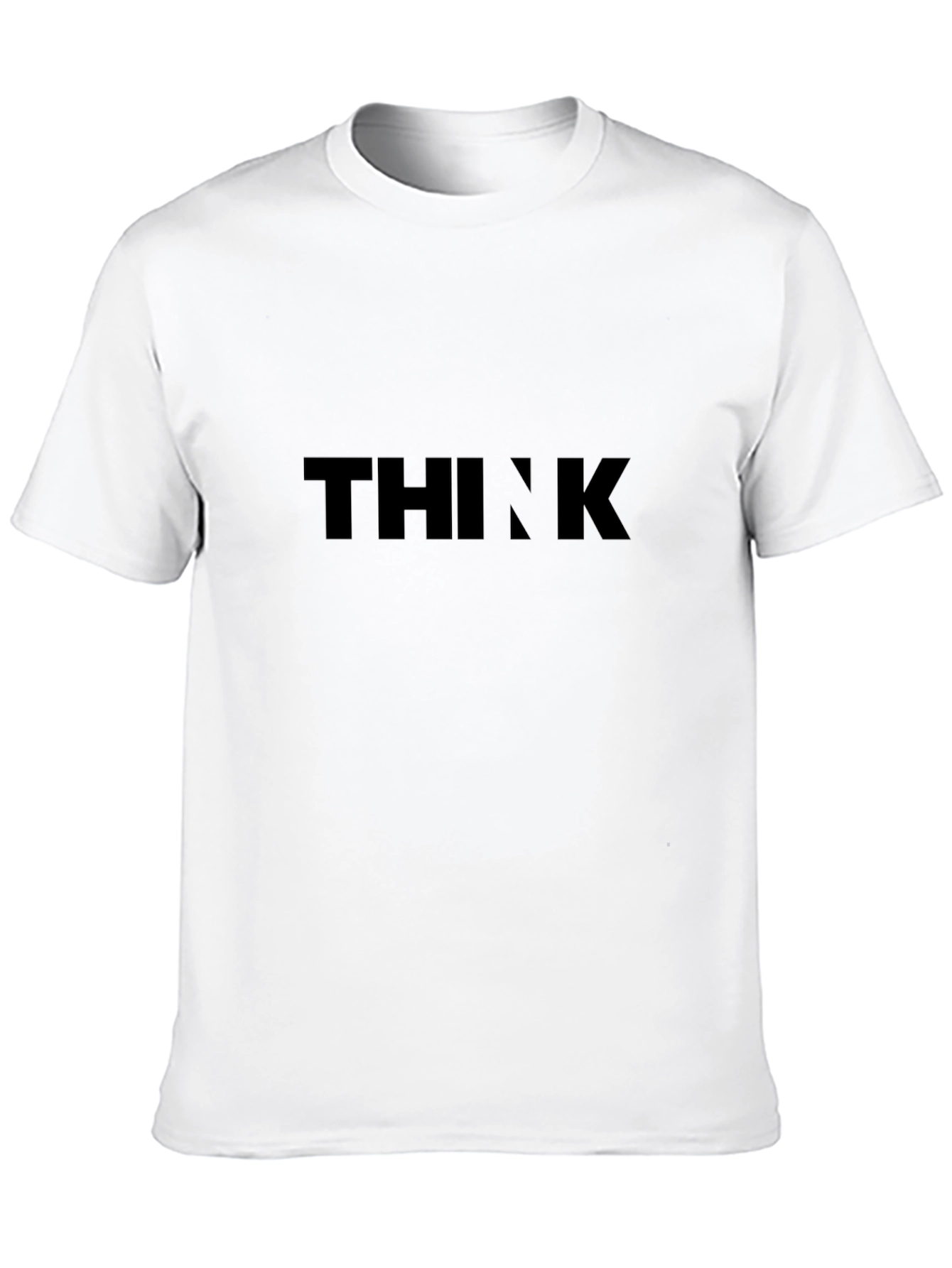 Black THINK Graphic Tee - Mens Casual Shirt