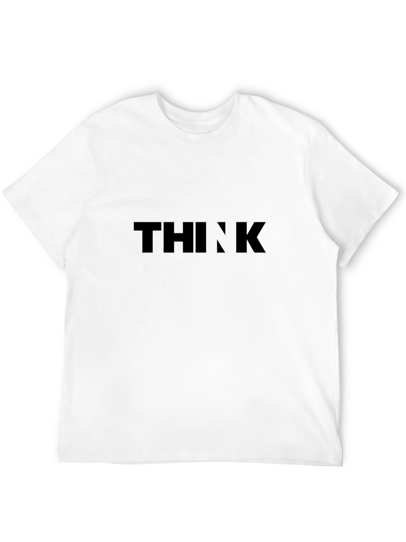Black THINK Graphic Tee - Mens Casual Shirt