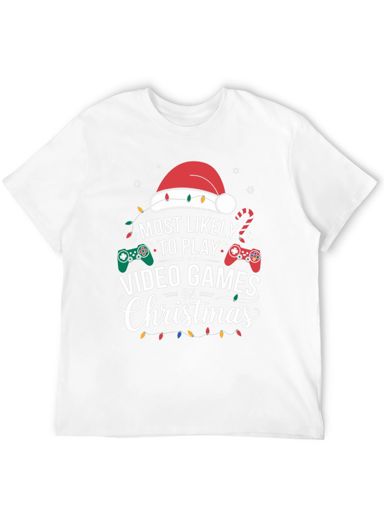 Most Likely to Play Video Games Christmas Holiday T-Shirt