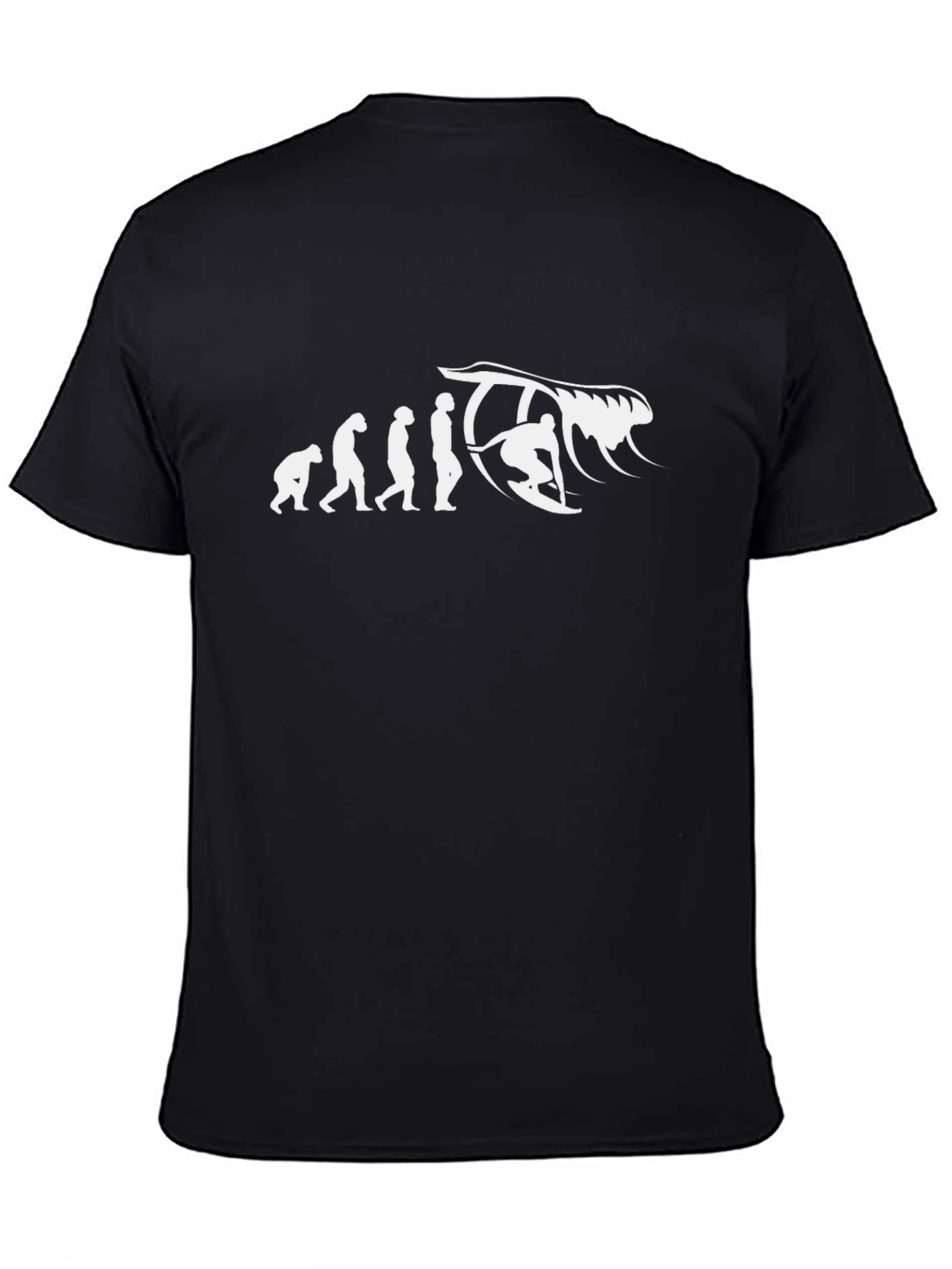 Surfer Evolution T-Shirt - Black Cotton Tee