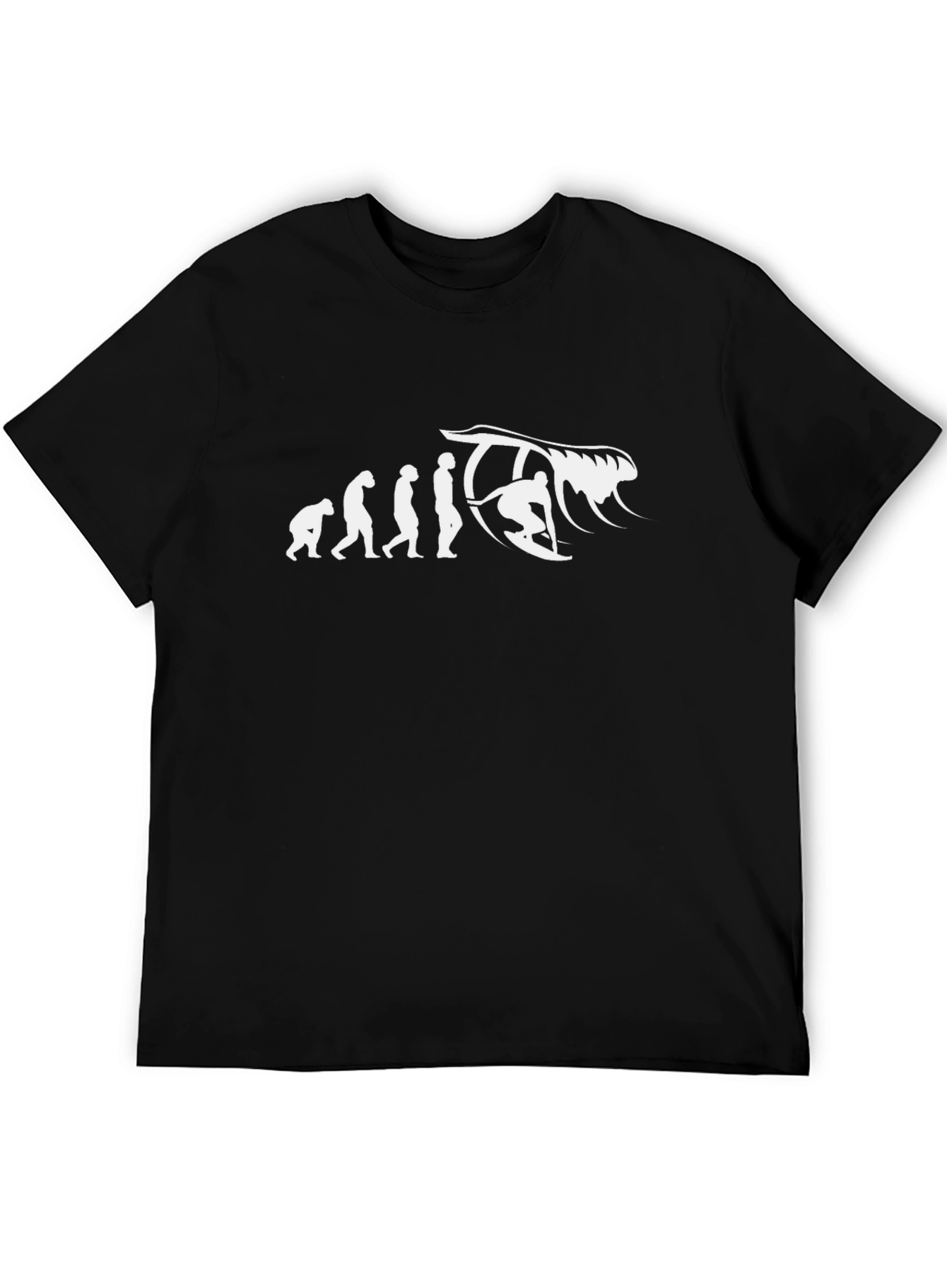 Surfer Evolution T-Shirt - Black Cotton Tee