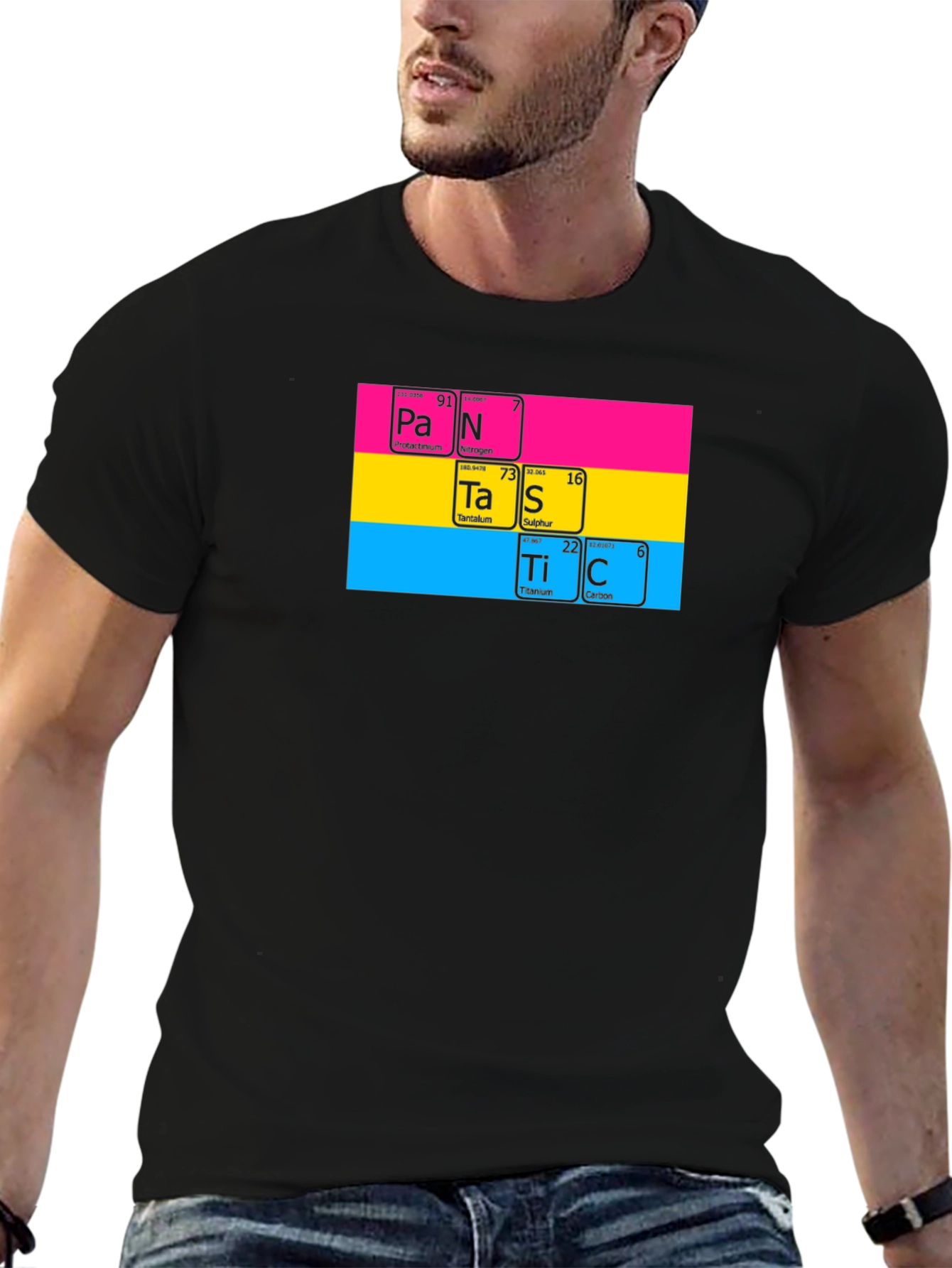 Pan Periodic Table T-Shirt - Black Pride Tee