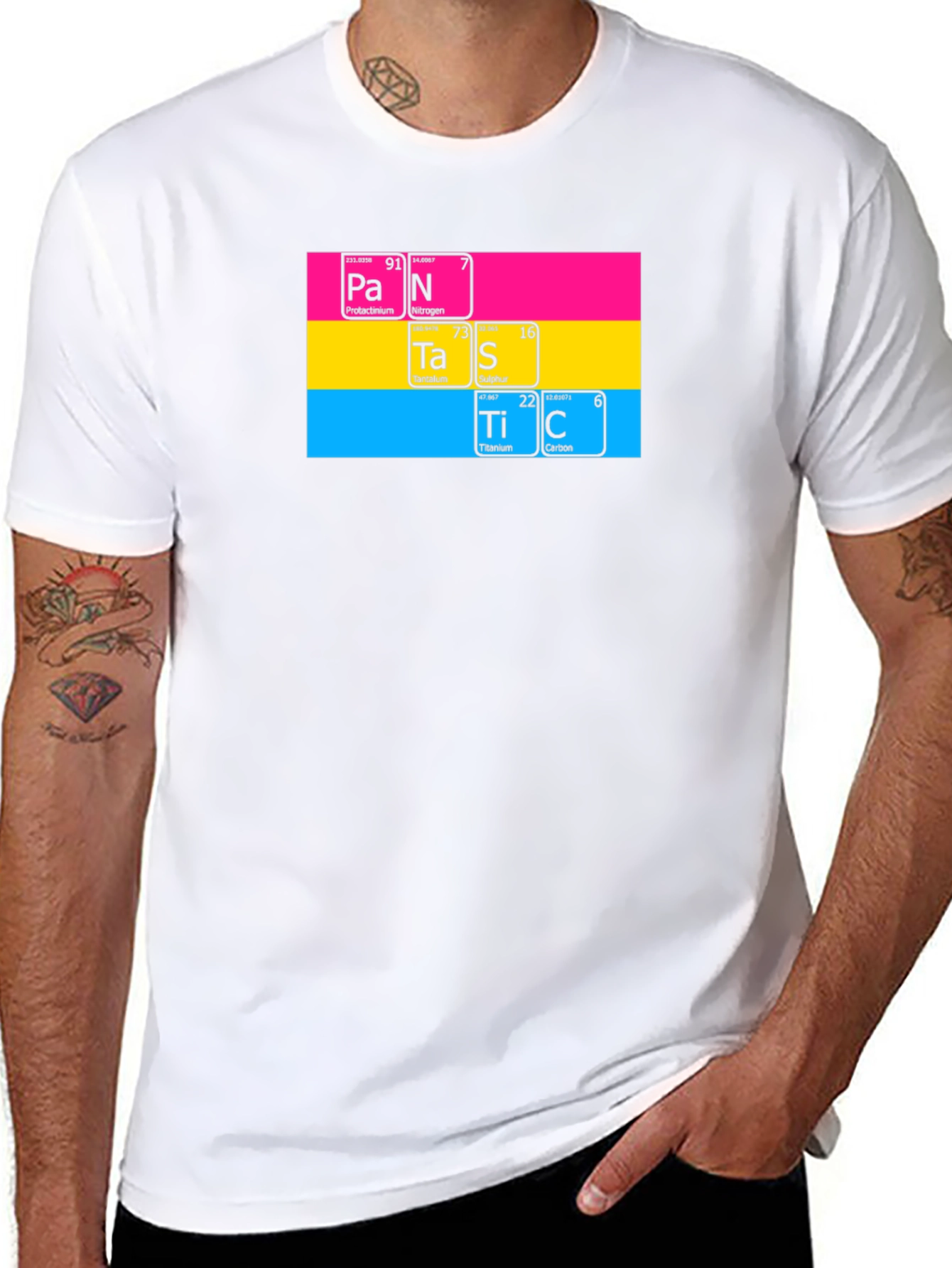Pan Periodic Table T-Shirt - Black Pride Tee