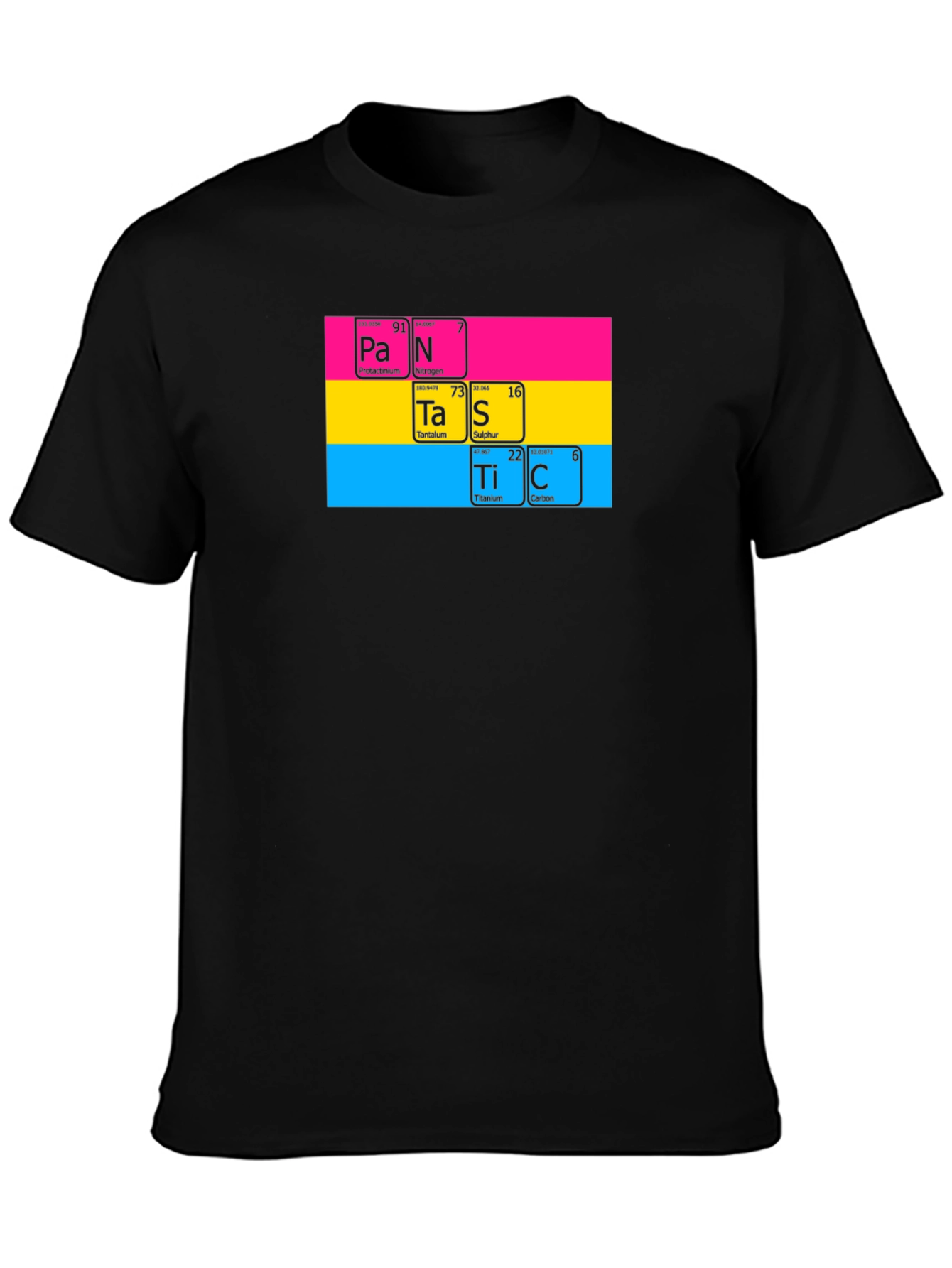Pan Periodic Table T-Shirt - Black Pride Tee