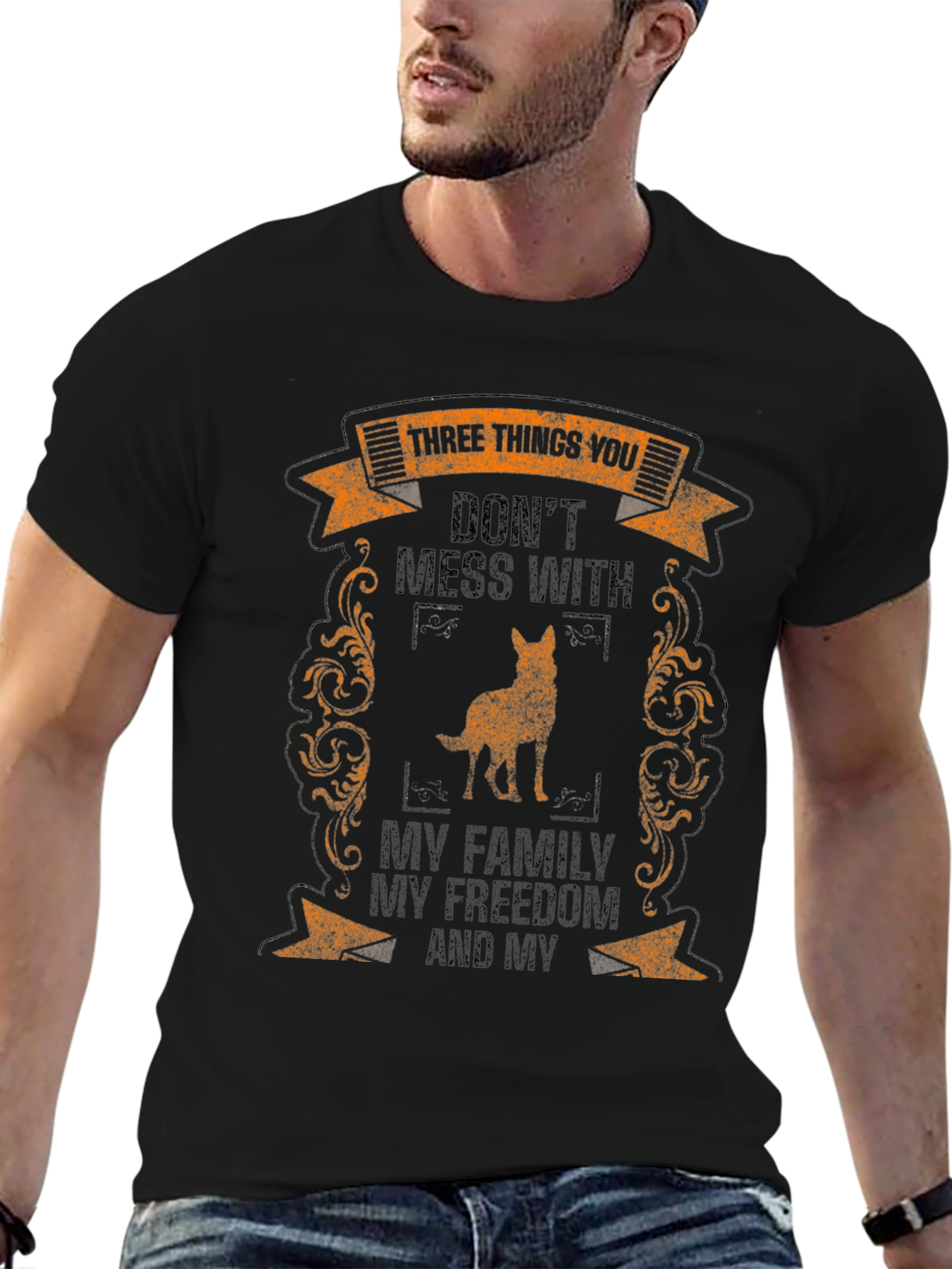 Three Things Tee: Family Freedom & Dog