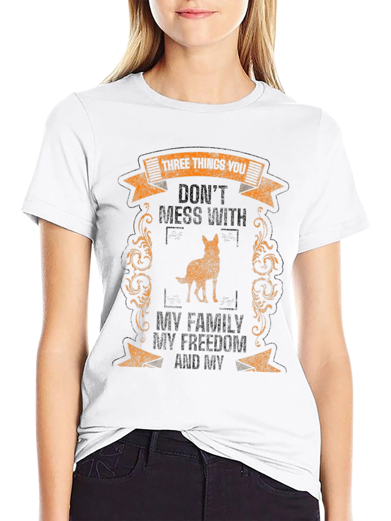 Three Things Tee: Family Freedom & Dog
