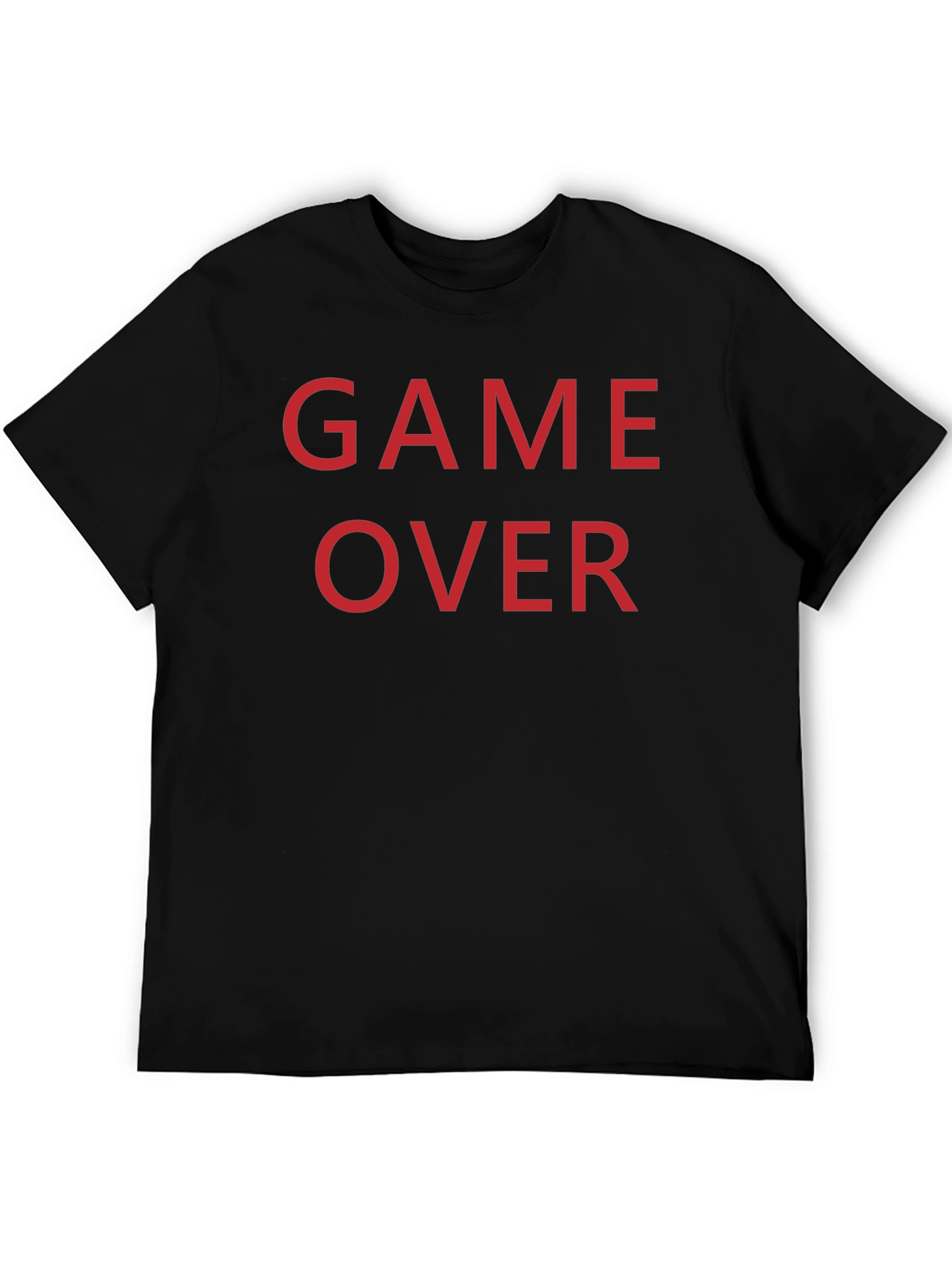 Game Over T-Shirt - Red Text on Black