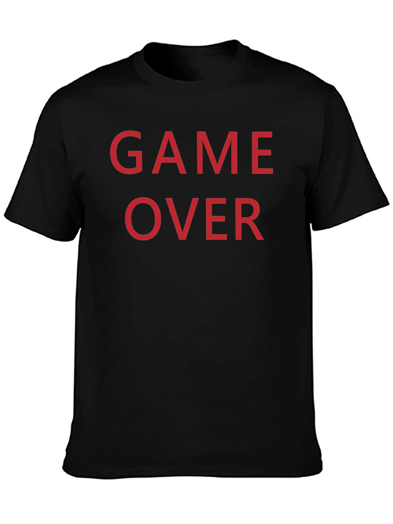 Game Over T-Shirt - Red Text on Black