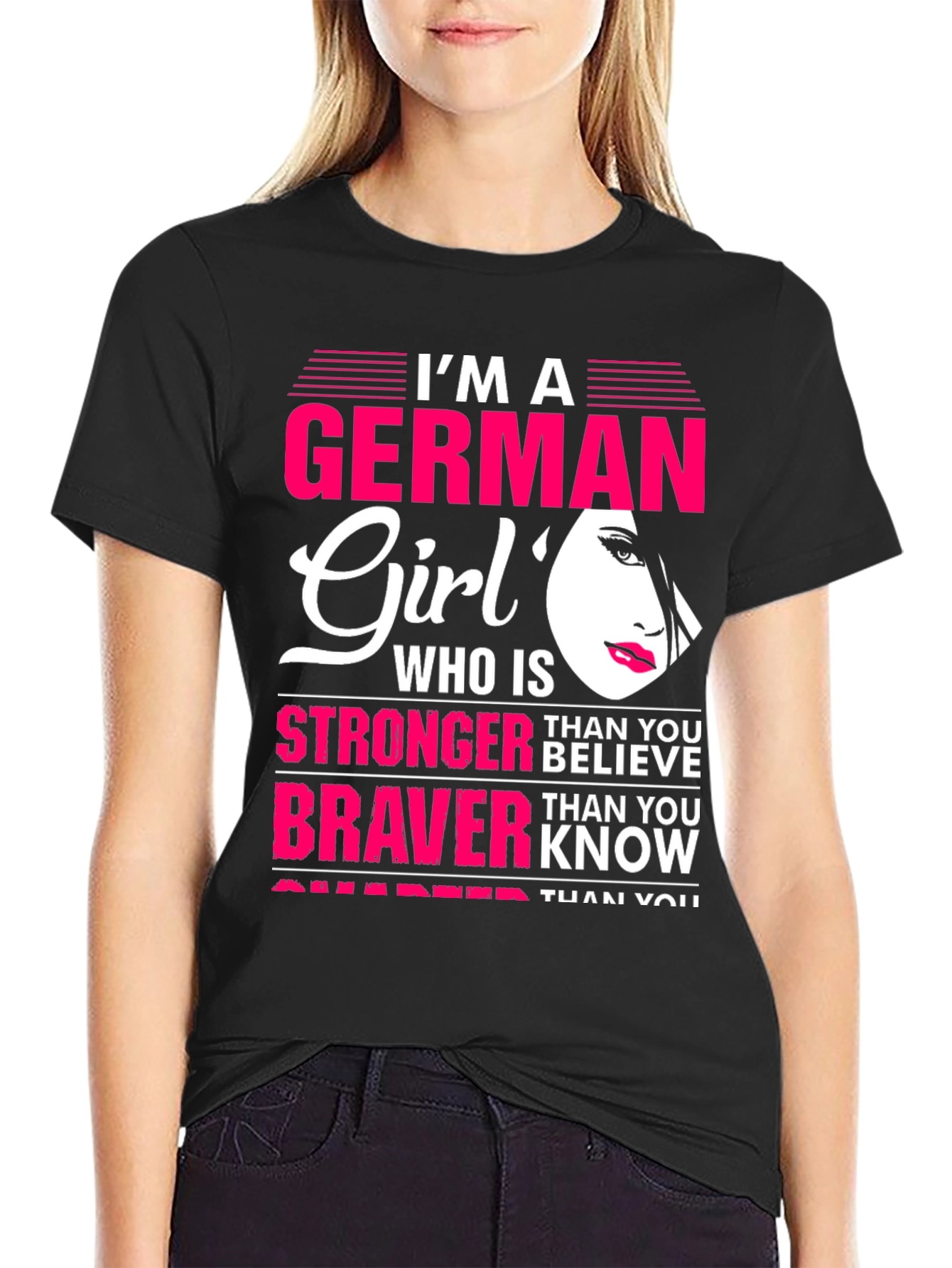 German Girl Graphic T-Shirt - Strong Brave & Smart