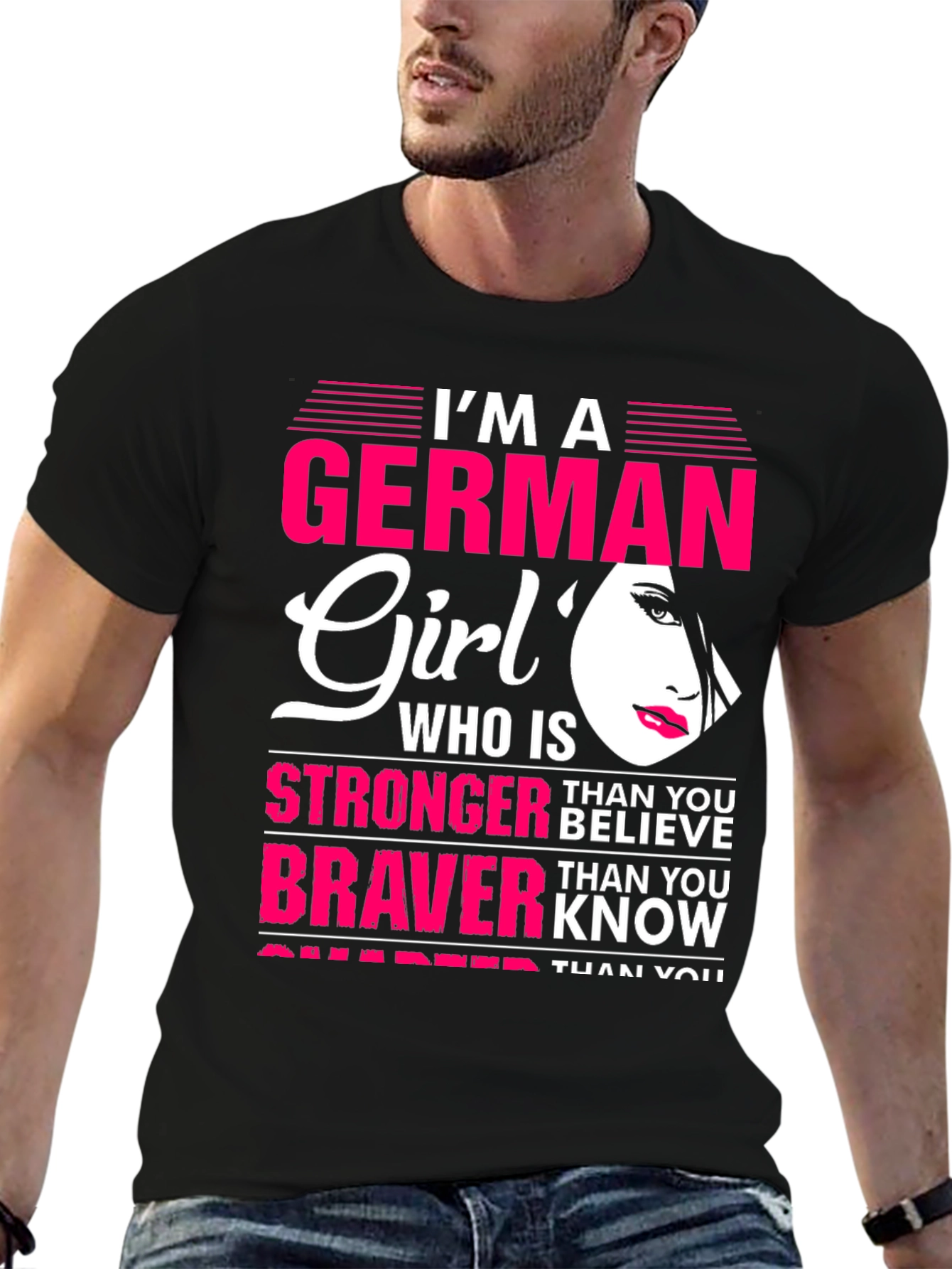 German Girl Graphic T-Shirt - Strong Brave & Smart