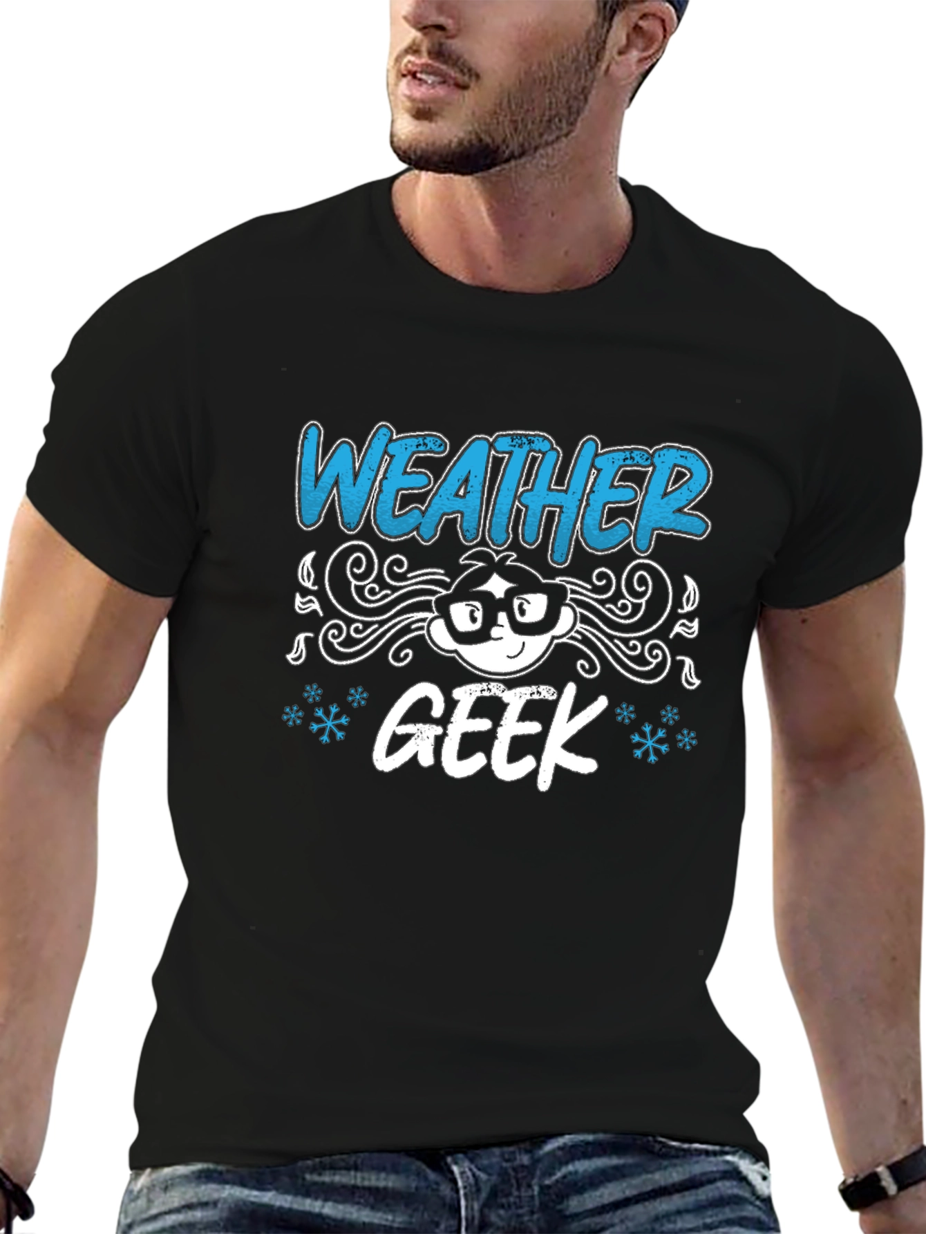 Weather Geek Graphic T-Shirt - Black