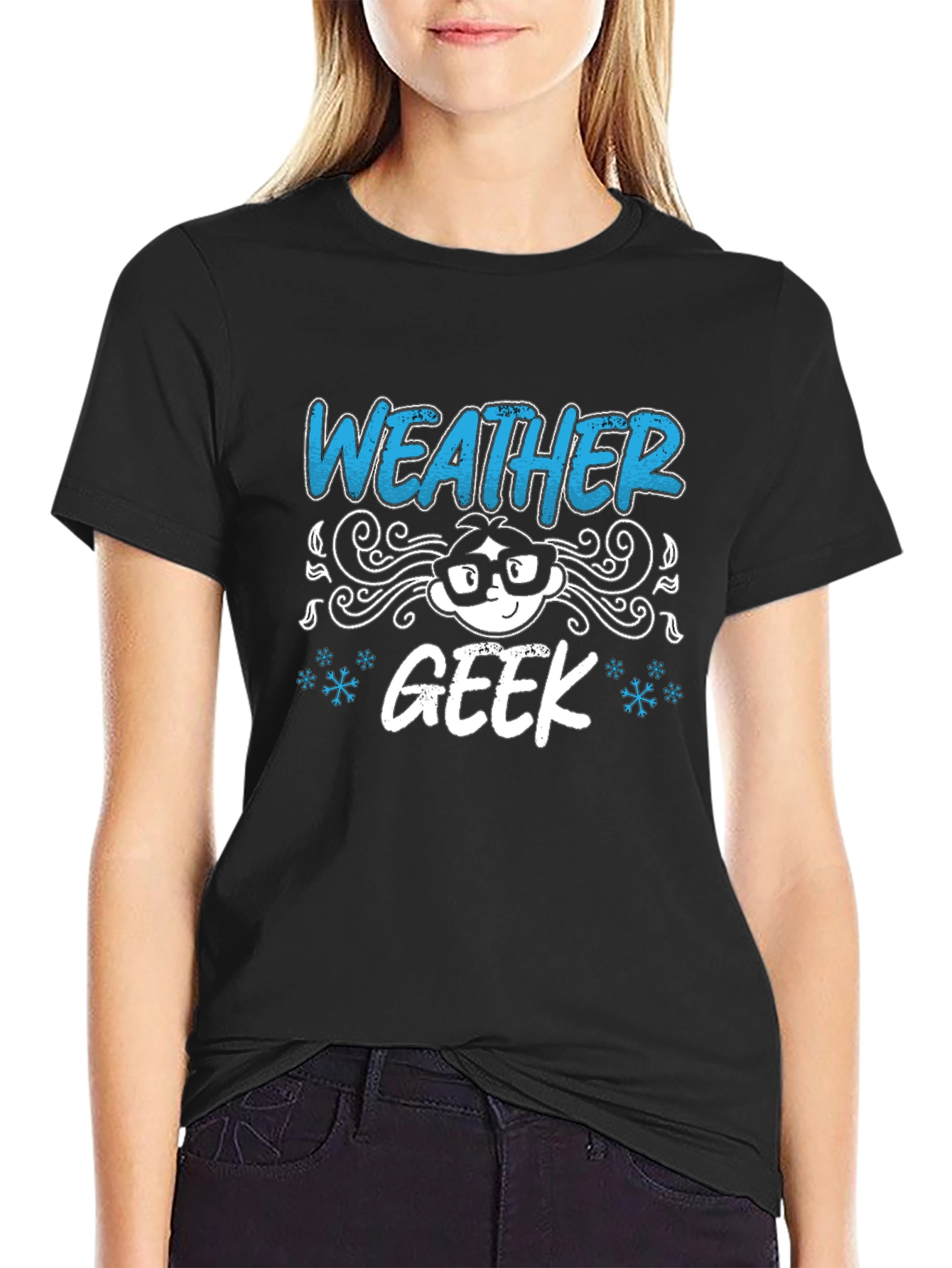 Weather Geek Graphic T-Shirt - Black