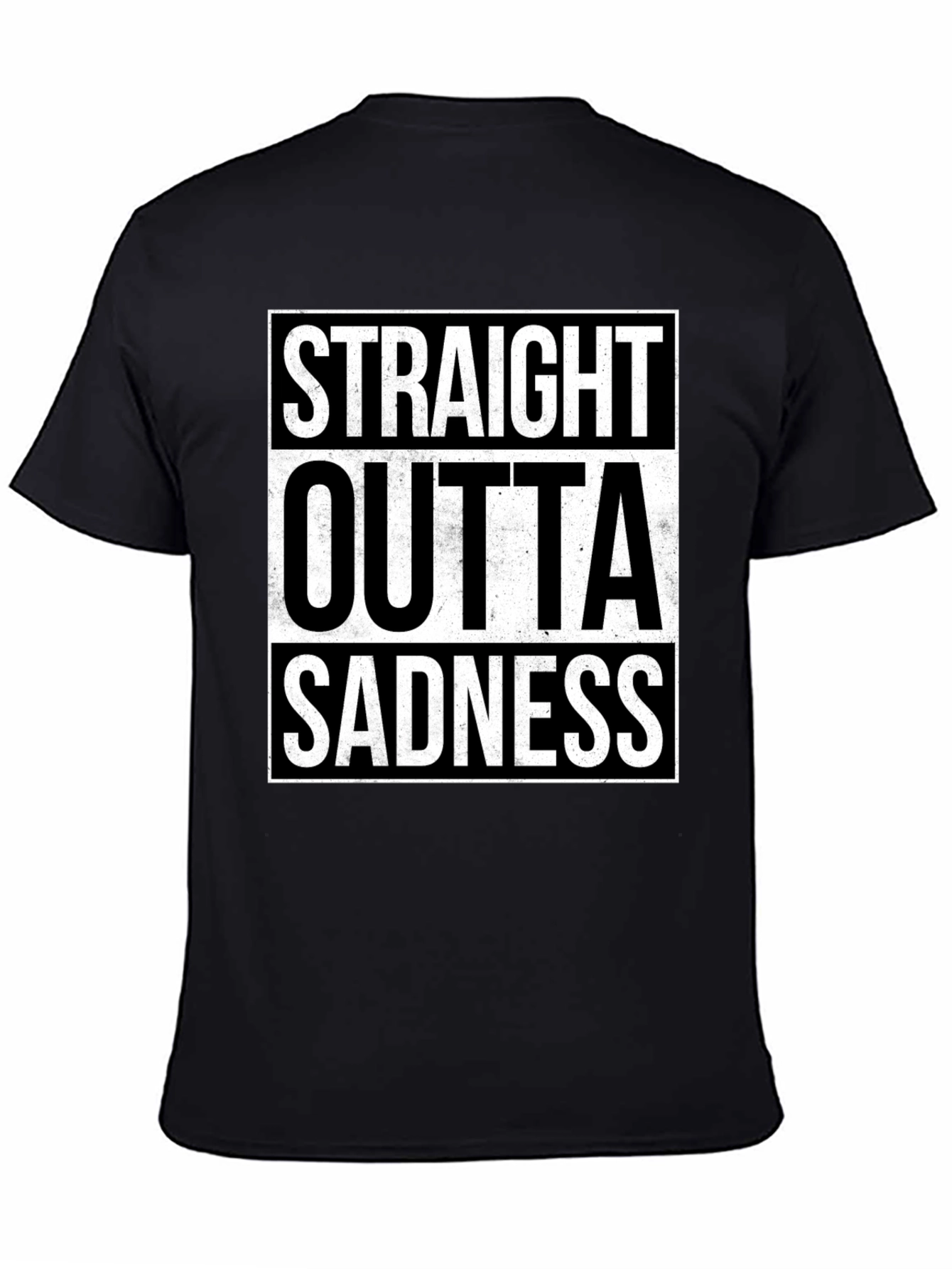 Straight Outta Sadness Graphic Tee - Black