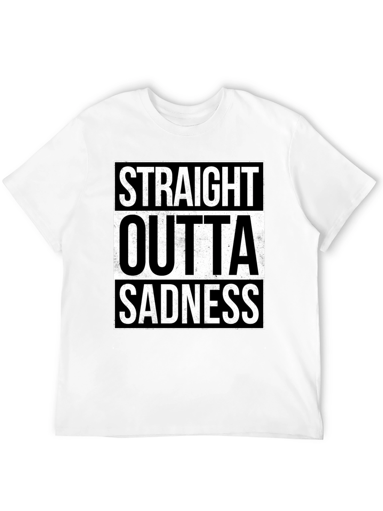 Straight Outta Sadness Graphic Tee - Black