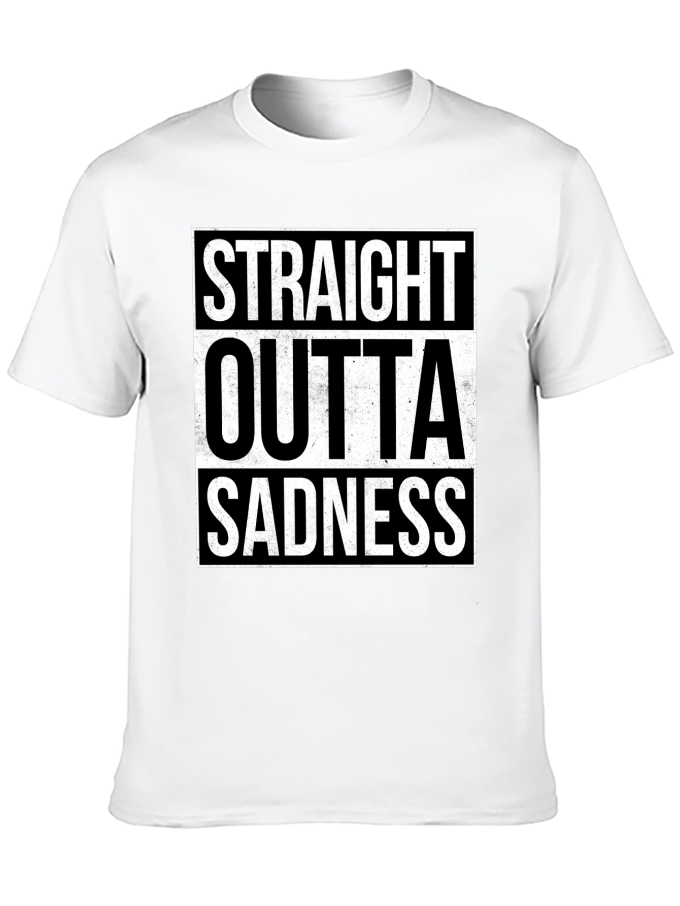 Straight Outta Sadness Graphic Tee - Black