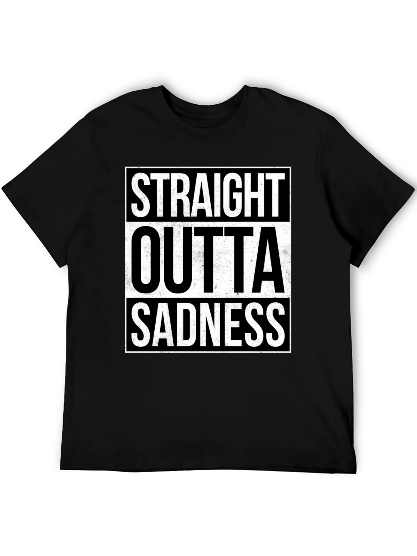Straight Outta Sadness Graphic Tee - Black
