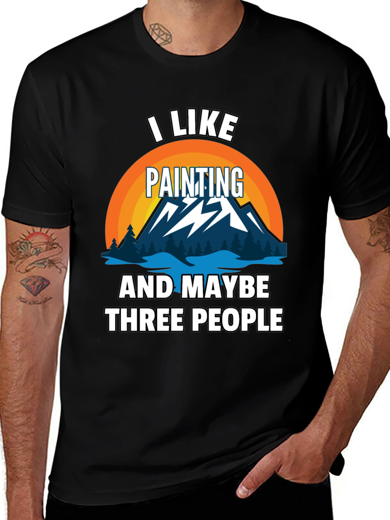 I Like Painting & Maybe Three People Graphic Tee