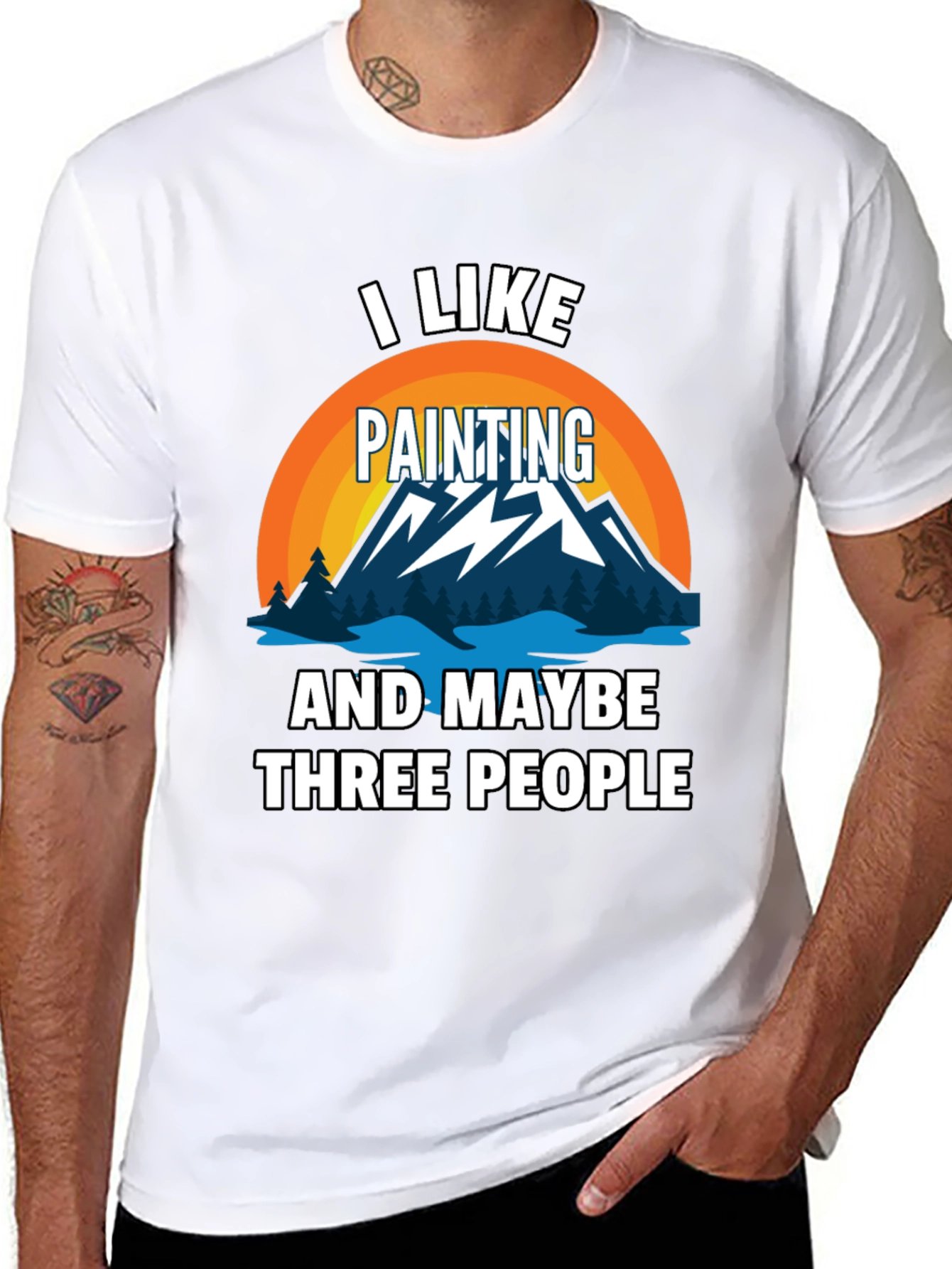 I Like Painting & Maybe Three People Graphic Tee