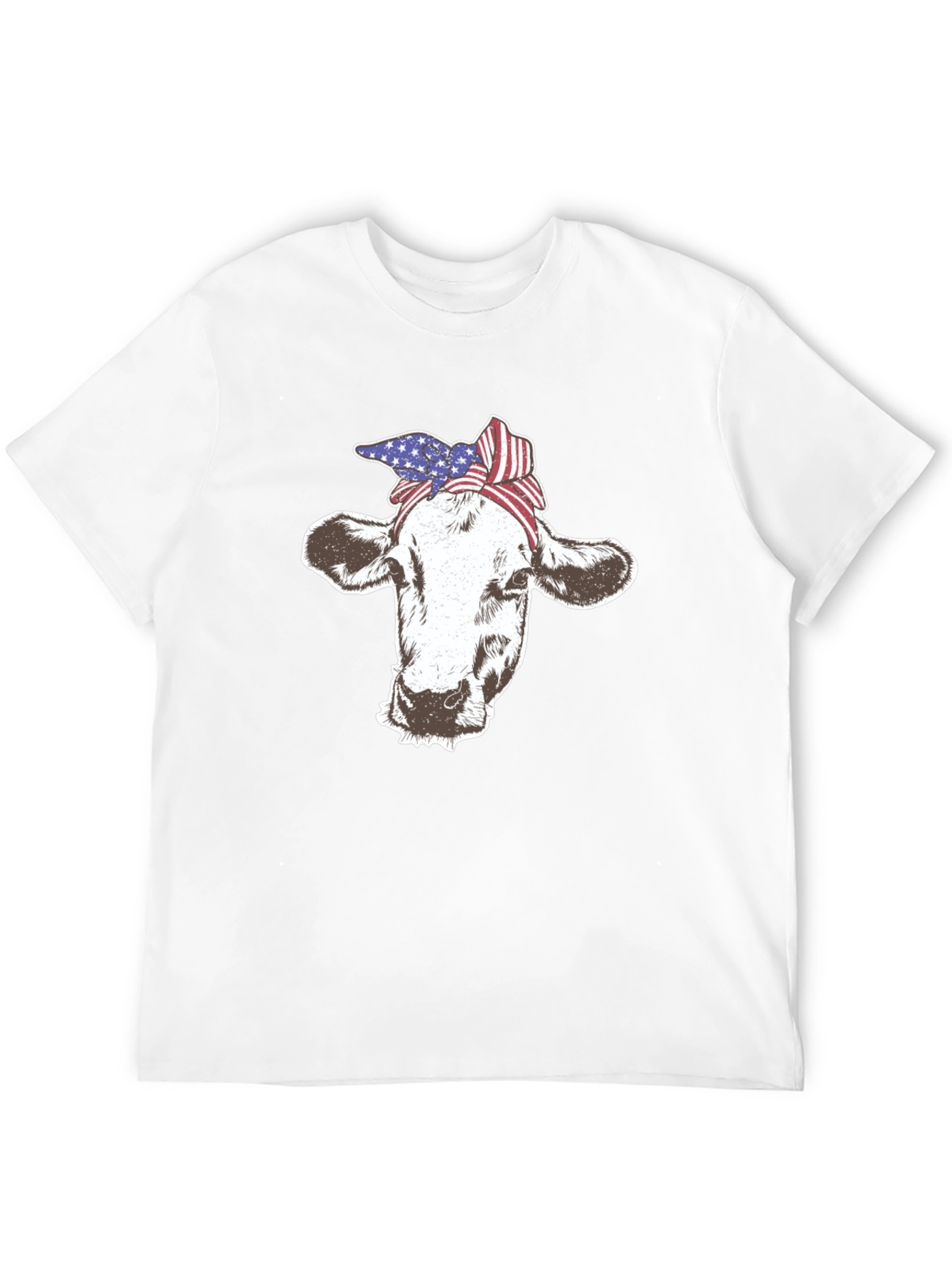 Cow USA Flag Bandana T-Shirt