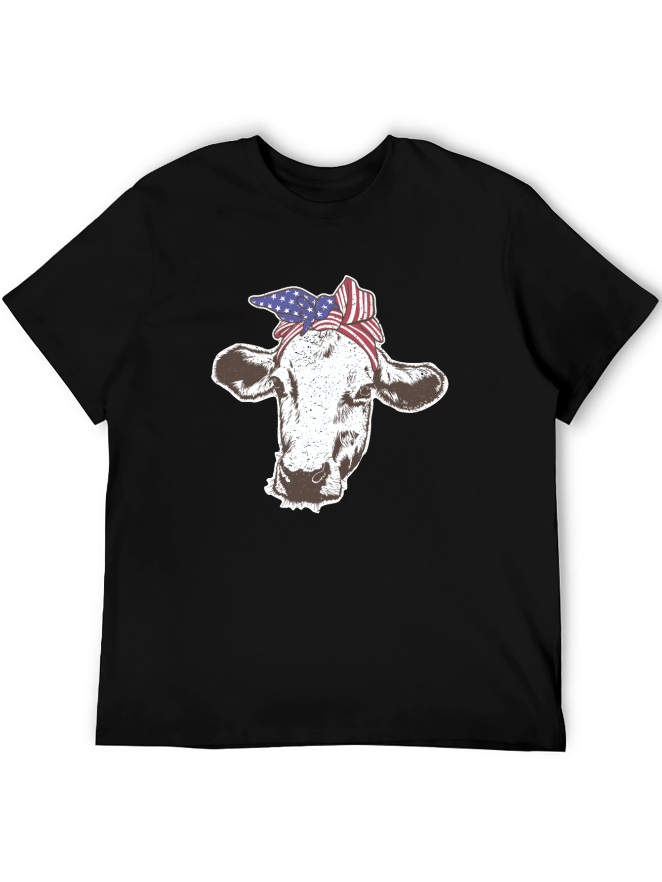 Cow USA Flag Bandana T-Shirt